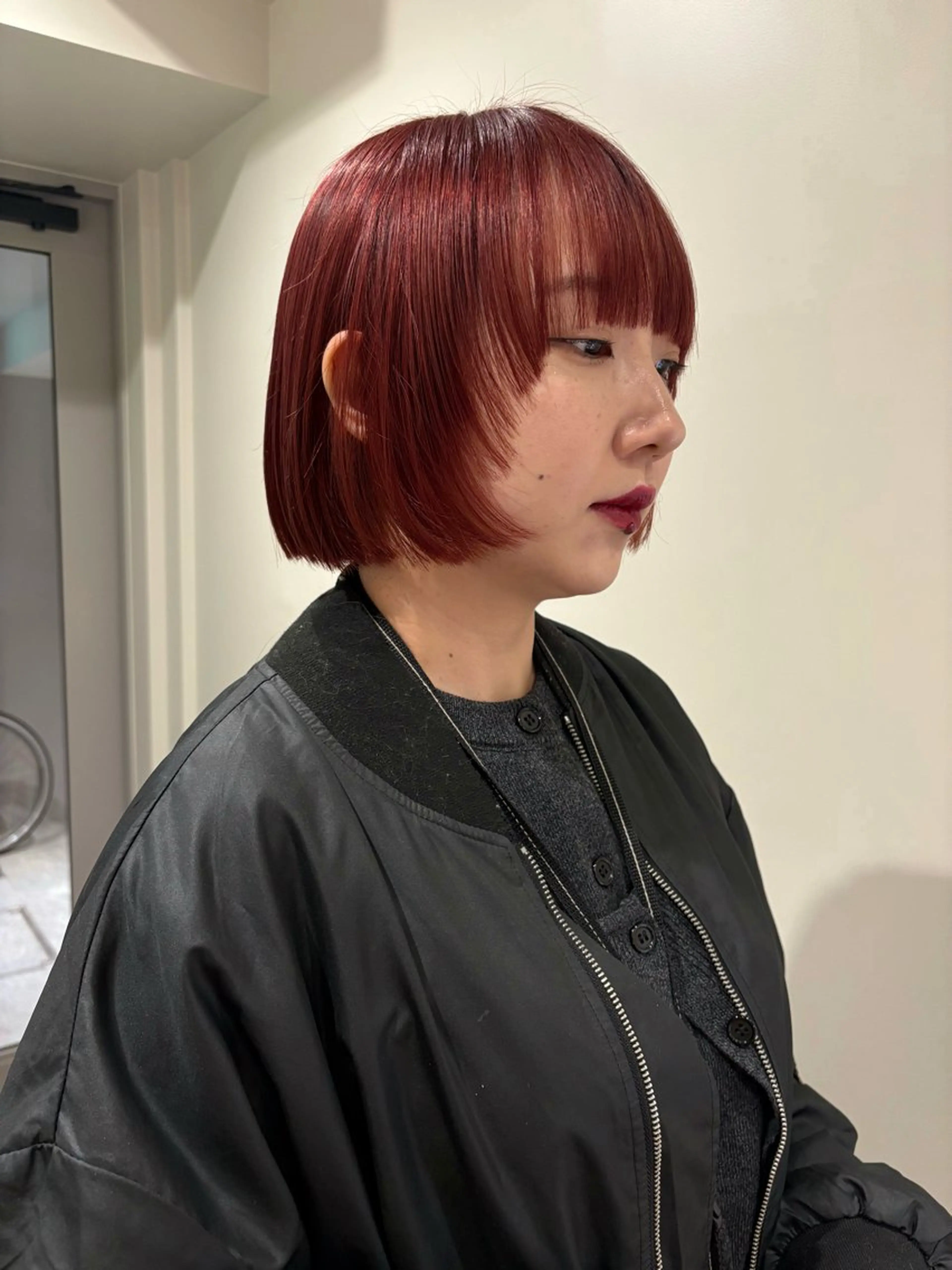 ショート カラー レッドカラー 森田 博樹のヘアスタイル