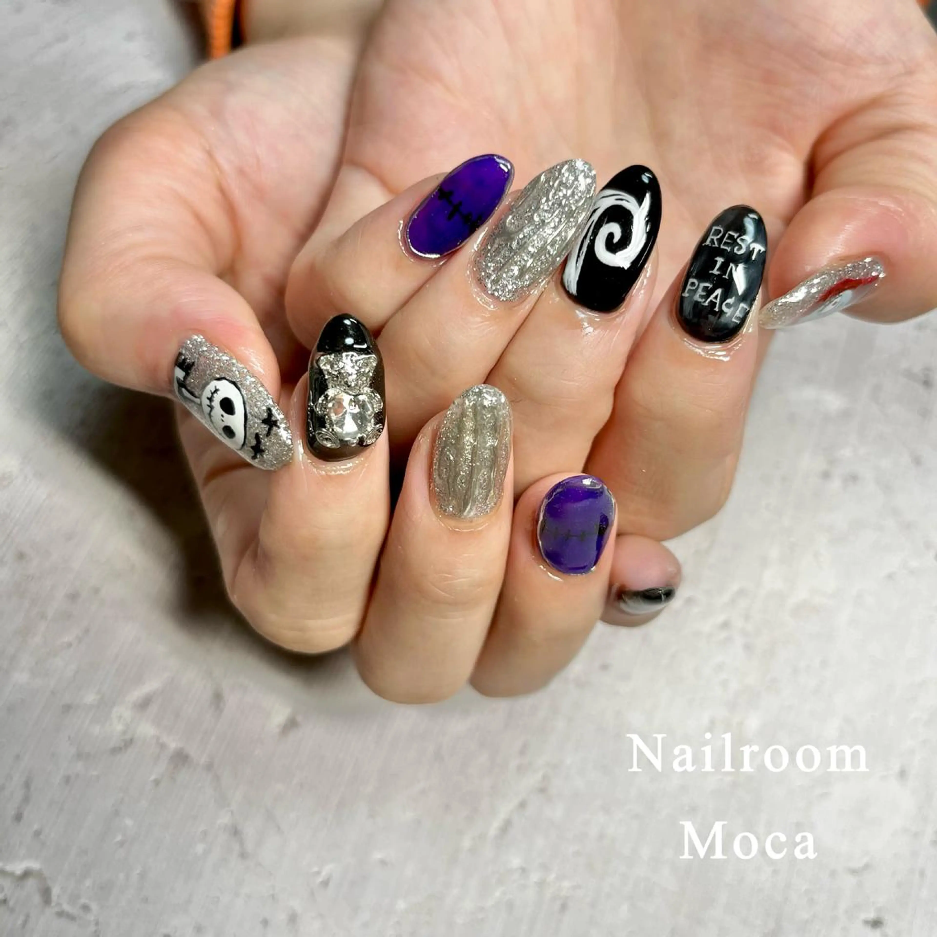 ネイル ハロウィン Nailroom Mocaのネイルデザイン