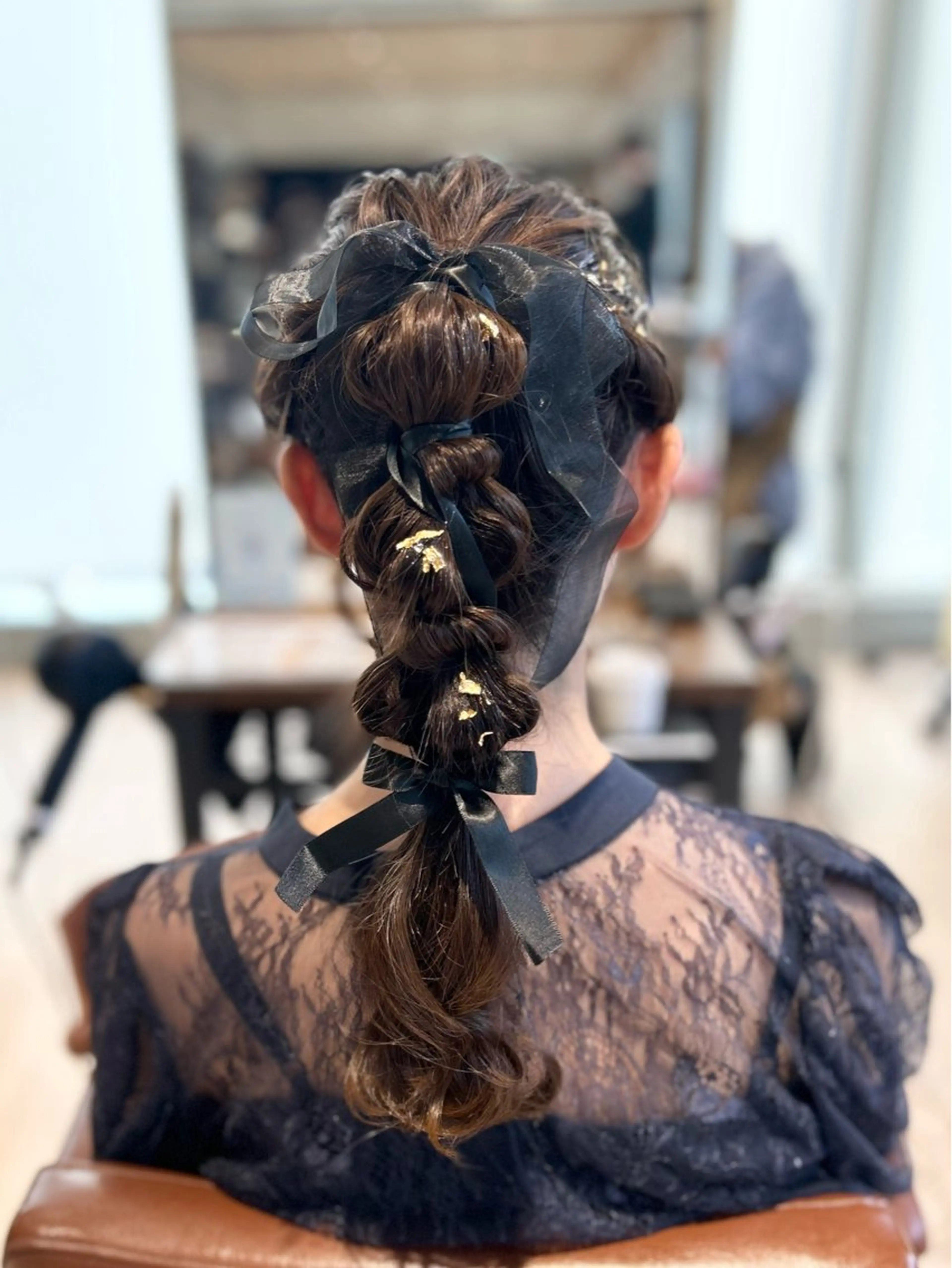 ロング カラー ヘアアレンジ ポニーテール 玉ねぎヘアー カット ヘアセット 髙木美緒🌿 レイヤー/アレンジのヘアスタイル