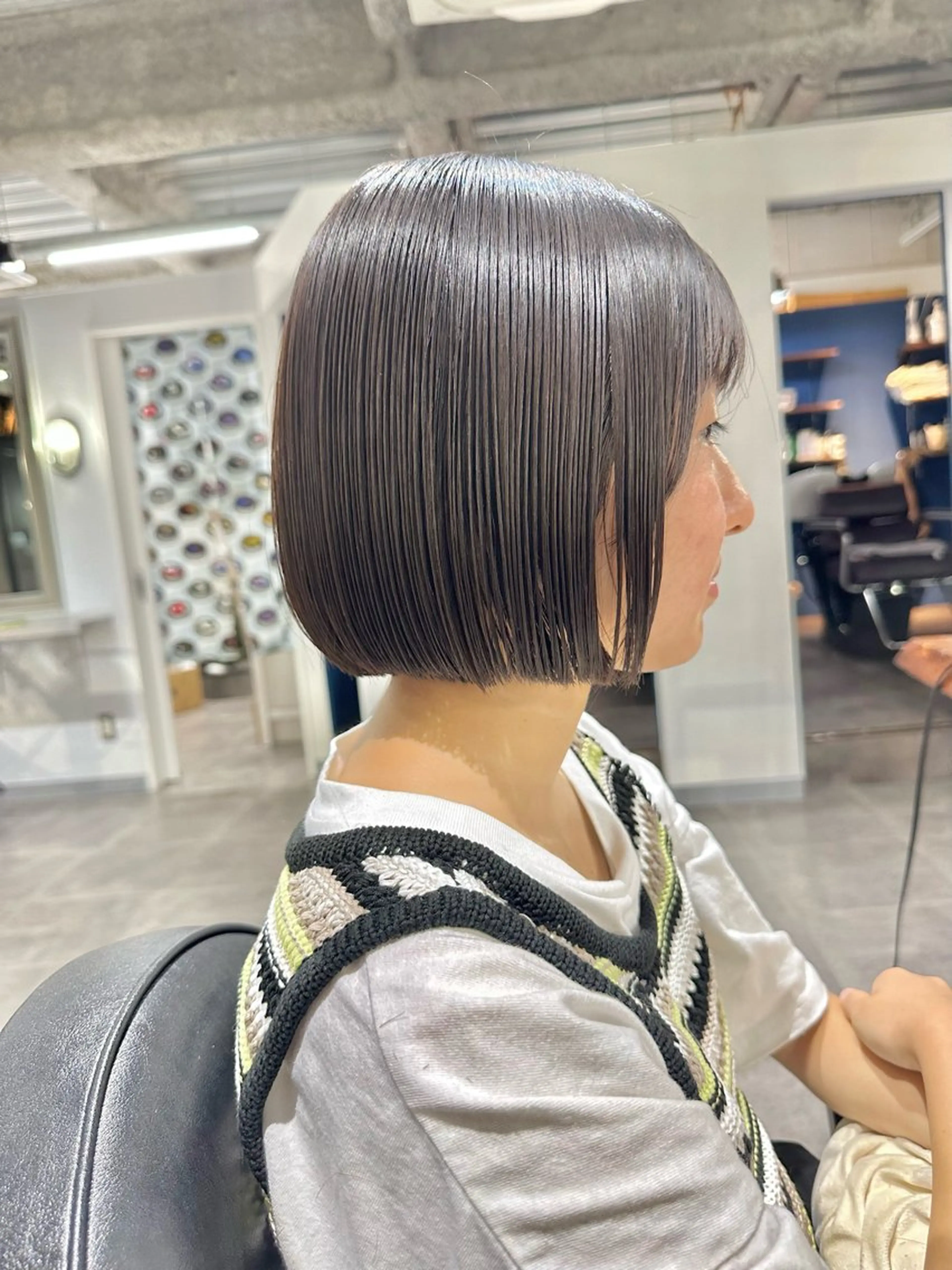 ショート 切りっぱなしボブ ボブ 篠崎 佑季のヘアスタイル