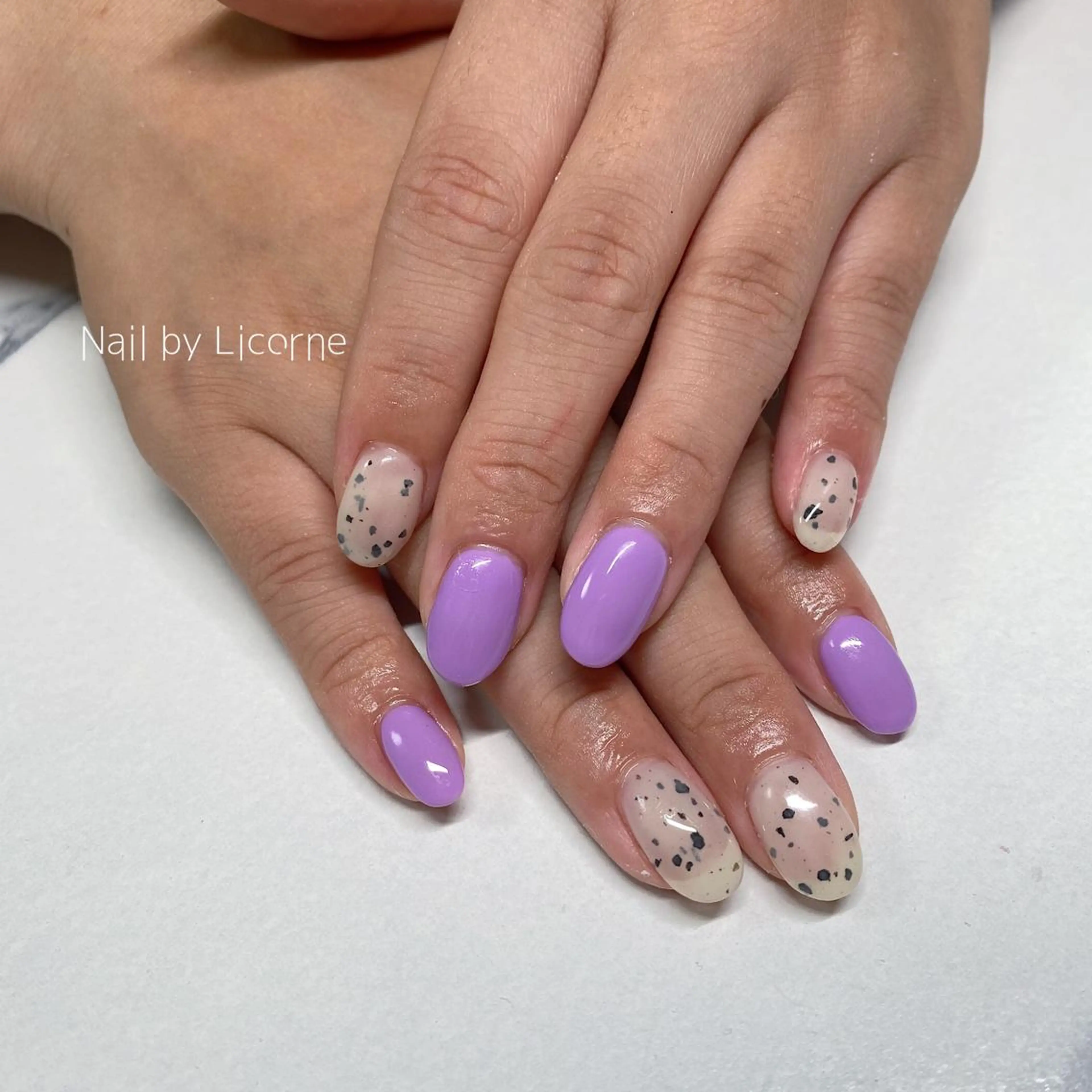 ネイル アートネイル オーロラネイル フレンチネイル 氷ネイル・うるうるネイル マグネットネイル ハンドネイル Nail by Licorneのネイルデザイン