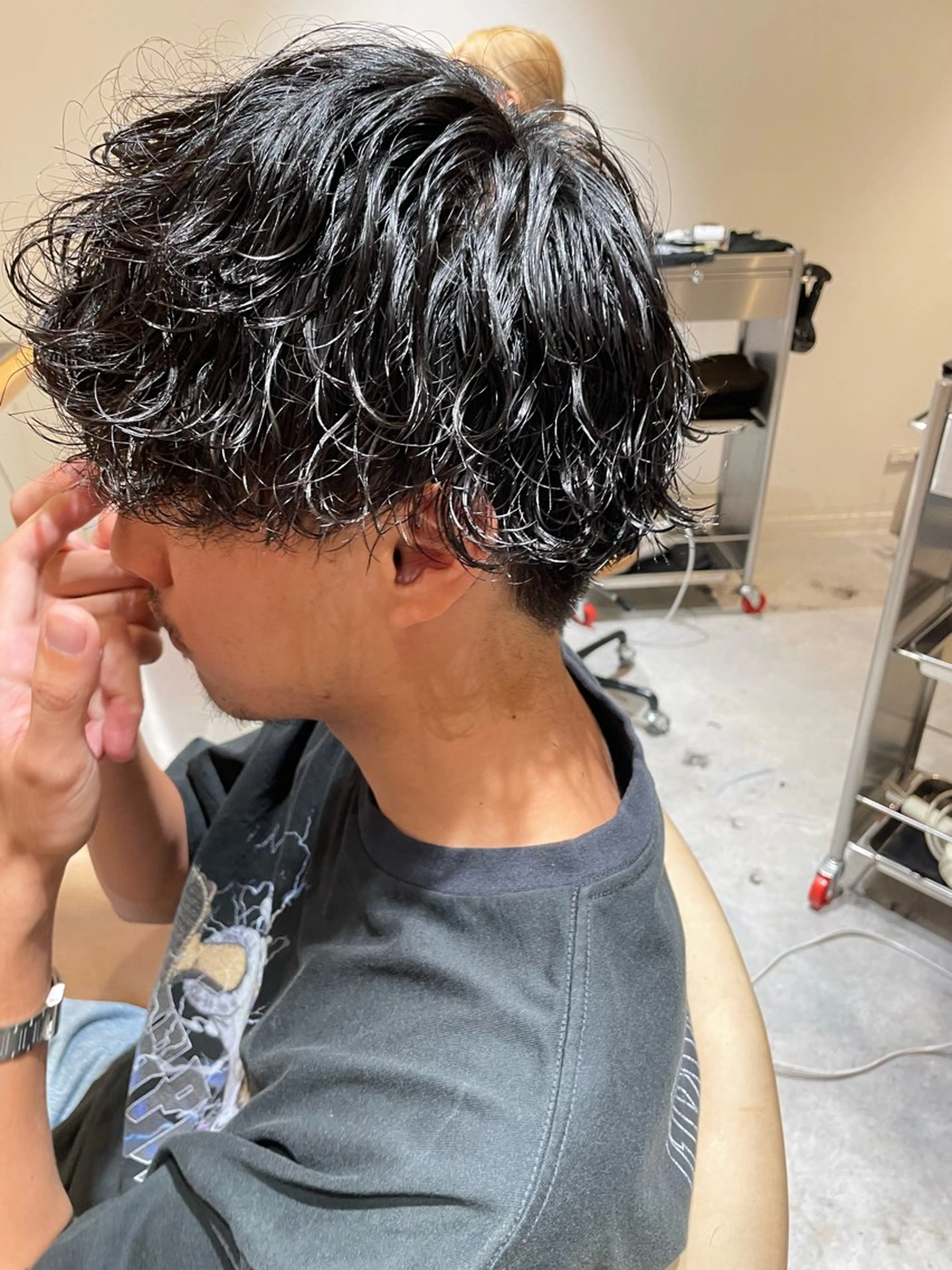 パーマ メンズ カット パーマ ボブ／パーマ指名 No. 1🍃れんとのヘアスタイル