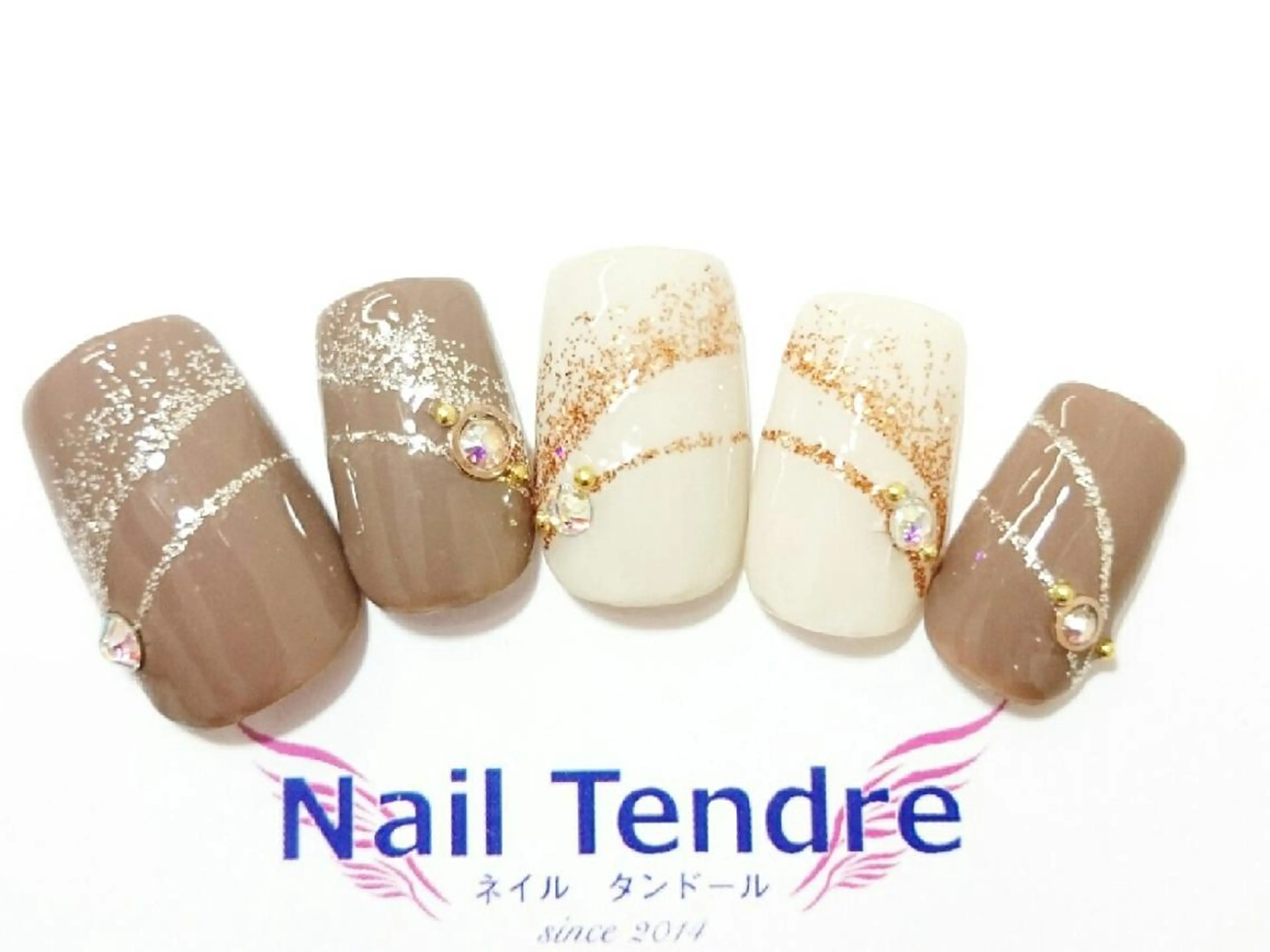 ネイル アートネイル ジェルネイル ソフトジェル ストーンネイル ハンドネイル Nail  Tendreのネイルデザイン