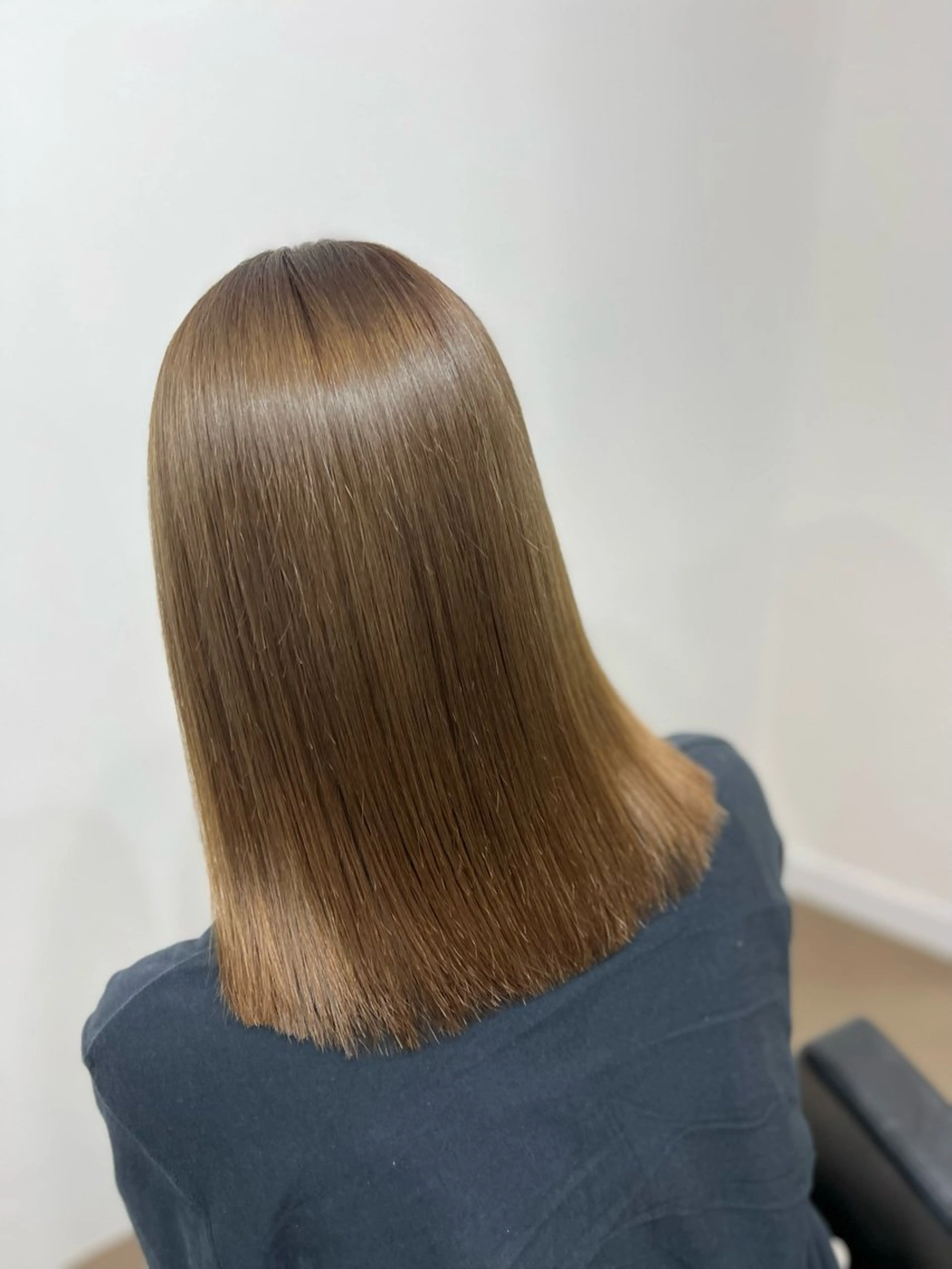 ミディアム カラー ベージュカラー 透明感カラー 髪質改善 トリートメント 神戸ボブ✂️ ioe三宮/田 伸佳のヘアスタイル
