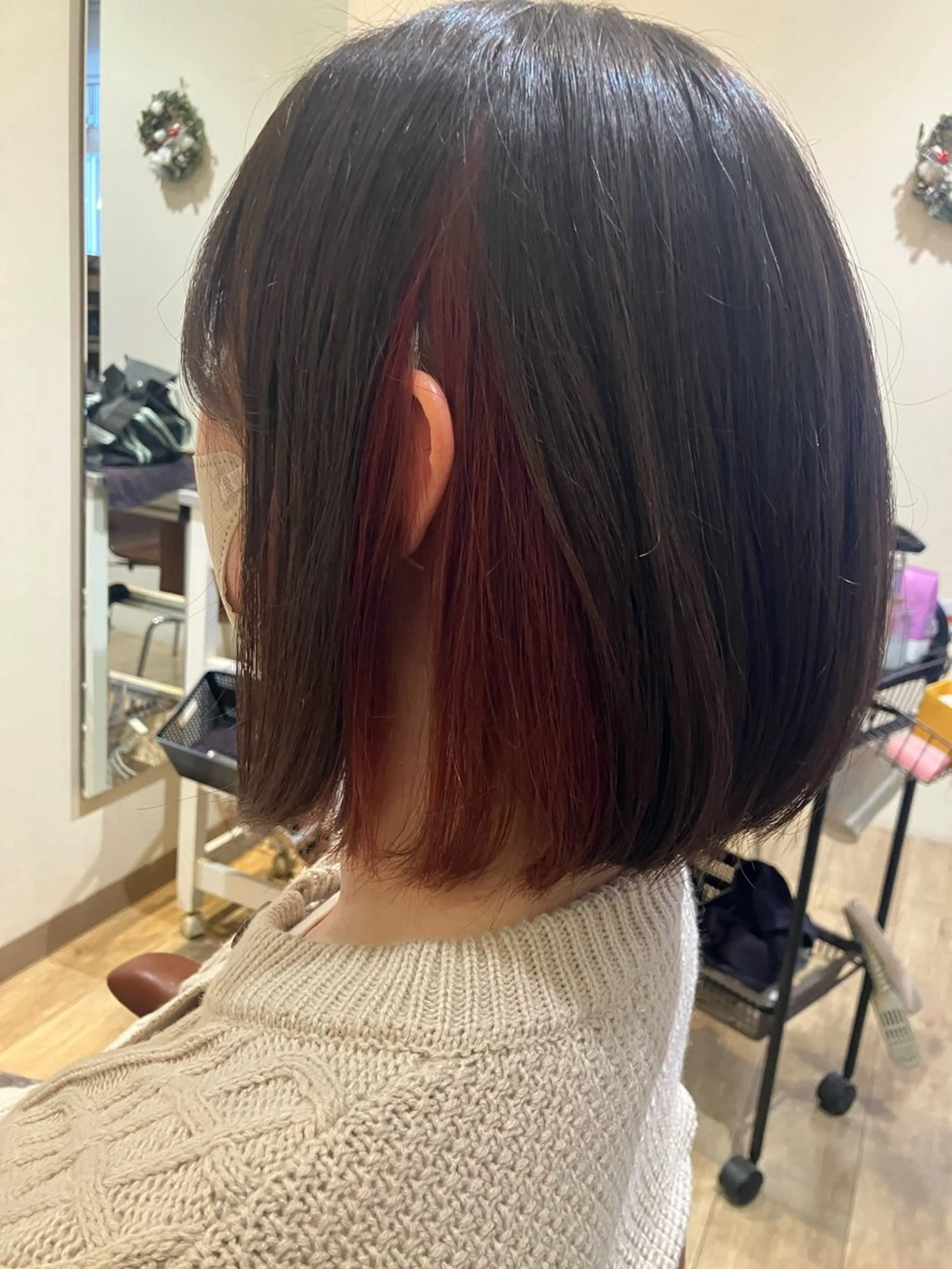 ミディアム カラー ボブ salon C ヤマダのヘアスタイル