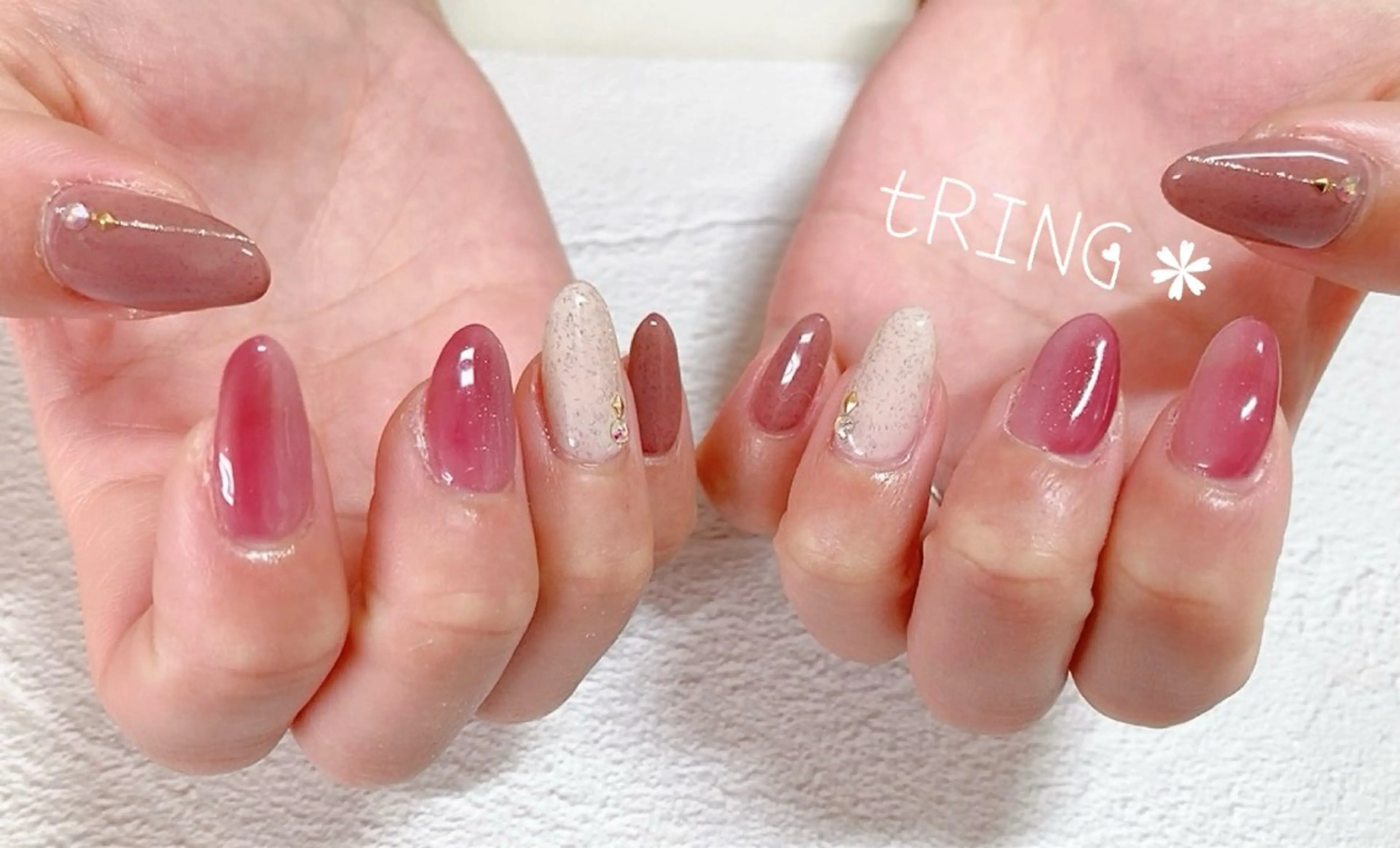 ネイル ハンドネイル tRING＊ しいの木台のネイルデザイン
