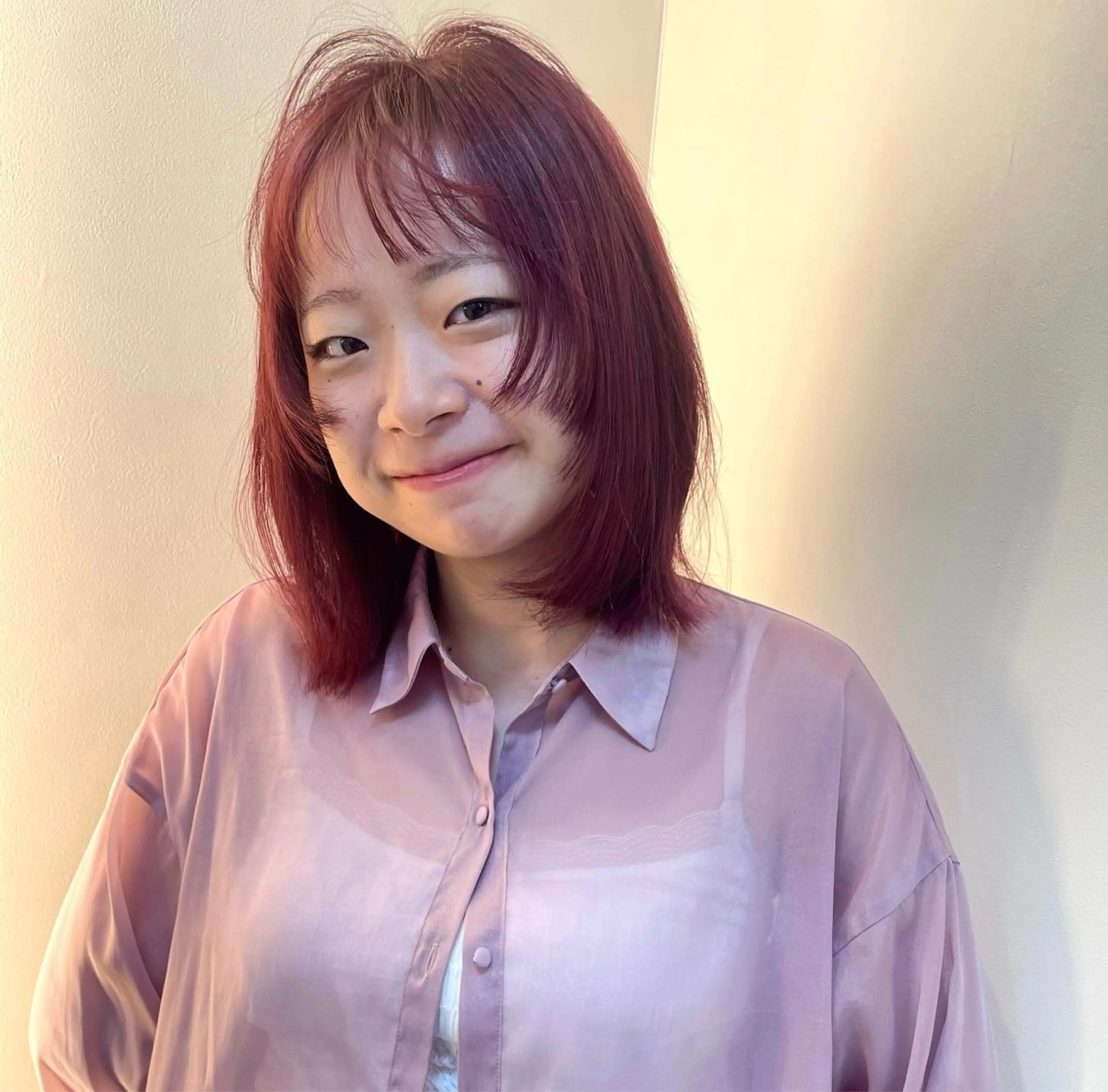 ショート カラー ピンクカラー 髪質改善 レイヤーカット 似合わせカット ヘアカラー 辻 那美樹/似合わせ ヘア/髪質改善のヘアスタイル
