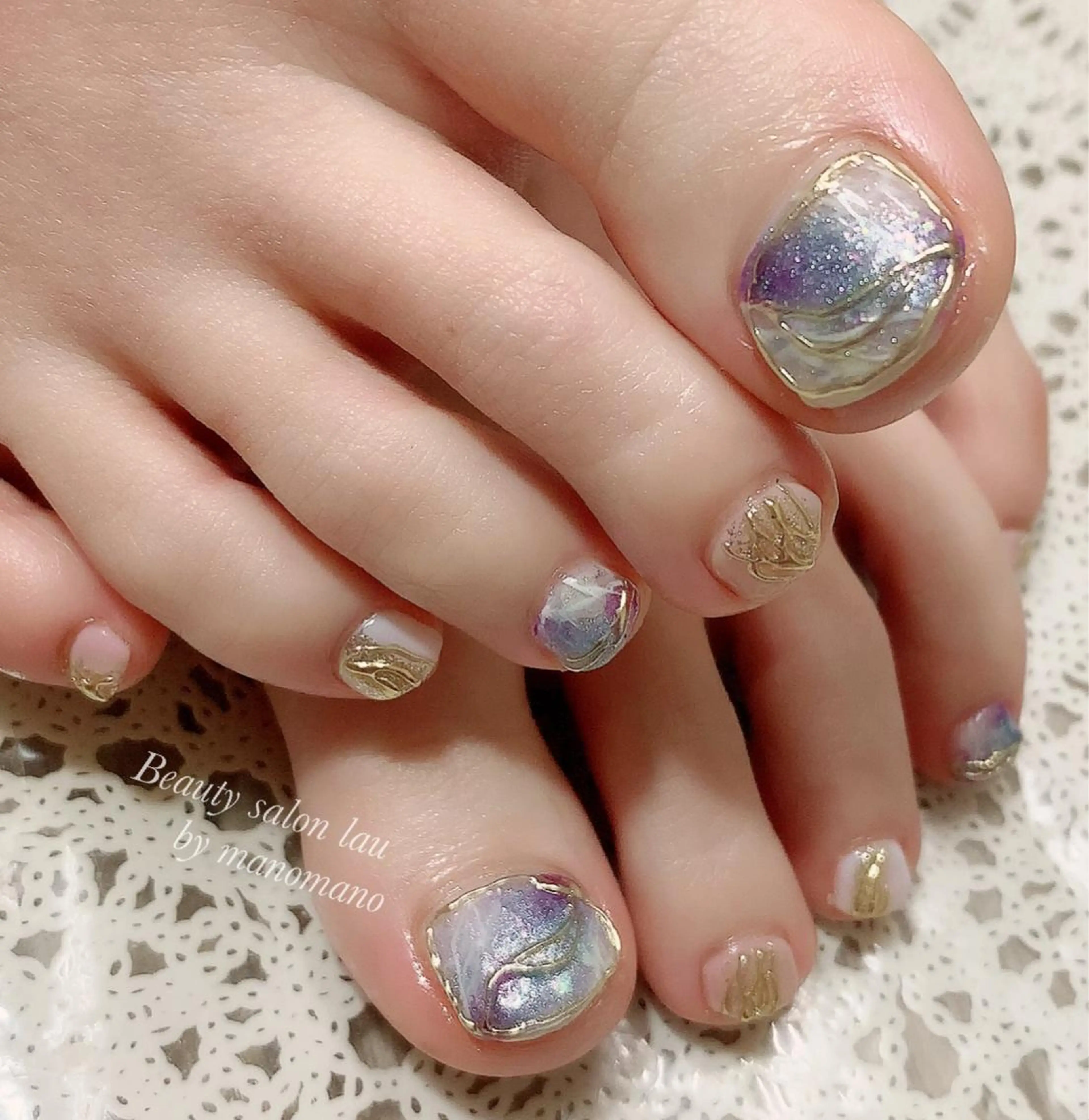 ネイル フットネイル ラウバイマノマノ なかざとのネイルデザイン