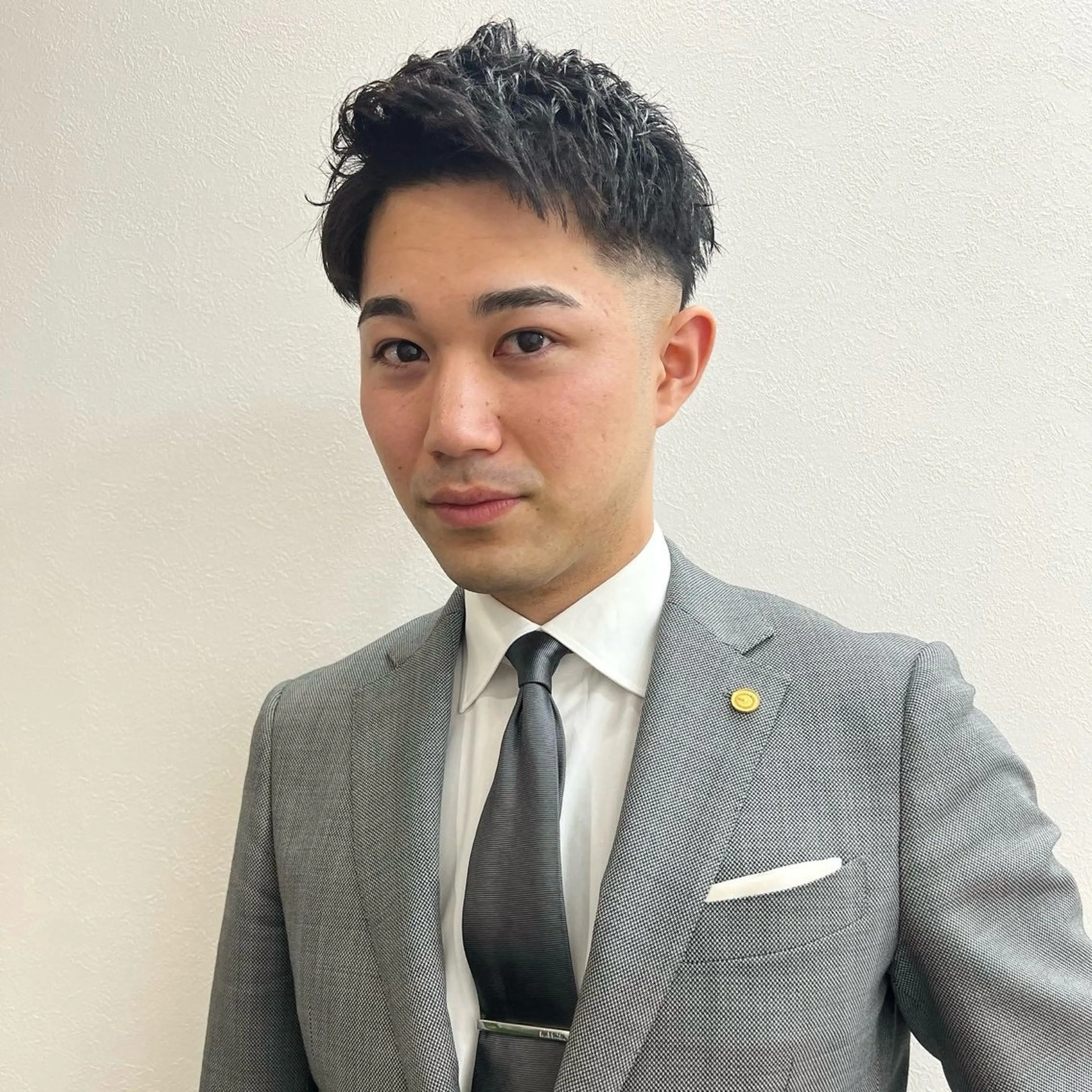 ショート メンズ アップバング メンズ就活ヘア メンズパーマ メンズショート スパイキーショート カット ヘアセット 【池袋/スパイキー ショート】ⓝⓘⓜⓤのヘアスタイル