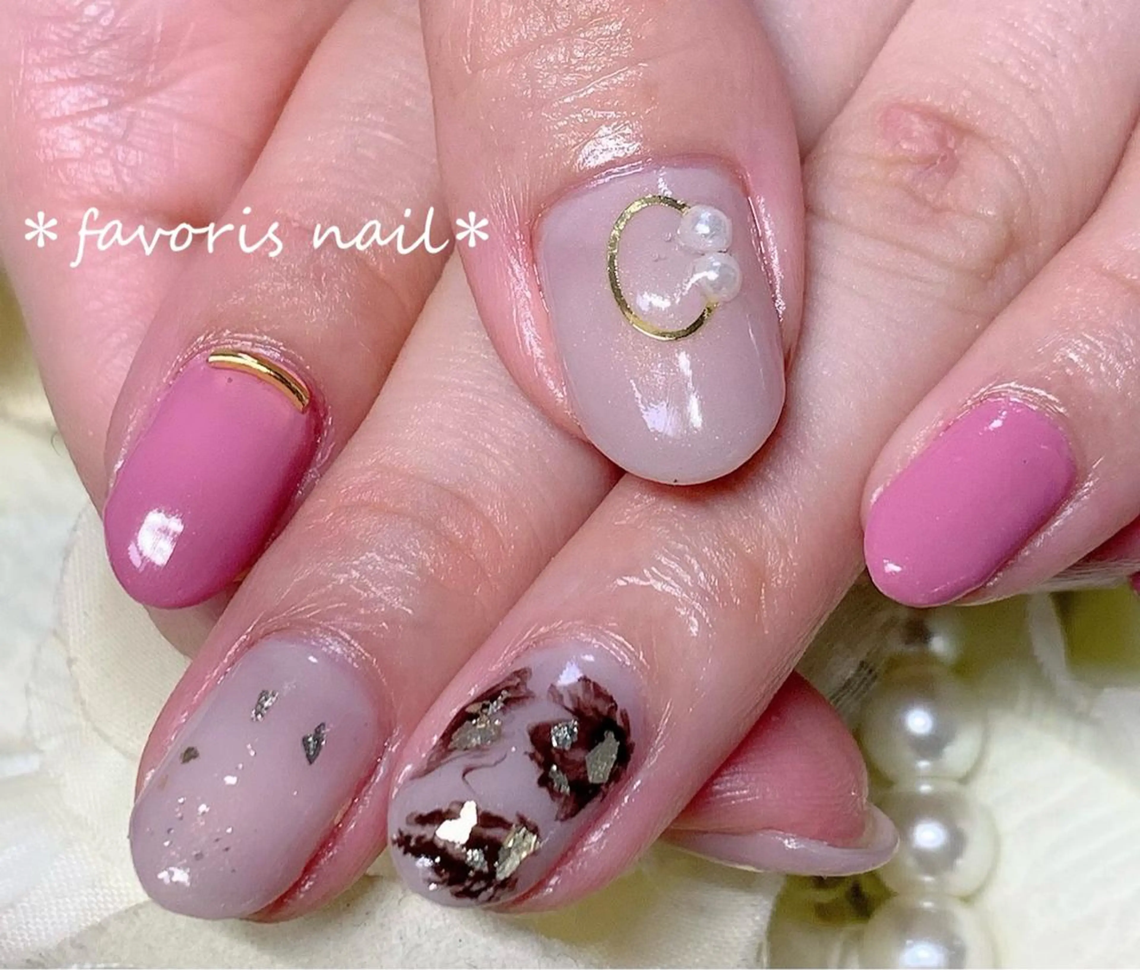 ネイル ハンドネイル favoris nail🌼のネイルデザイン