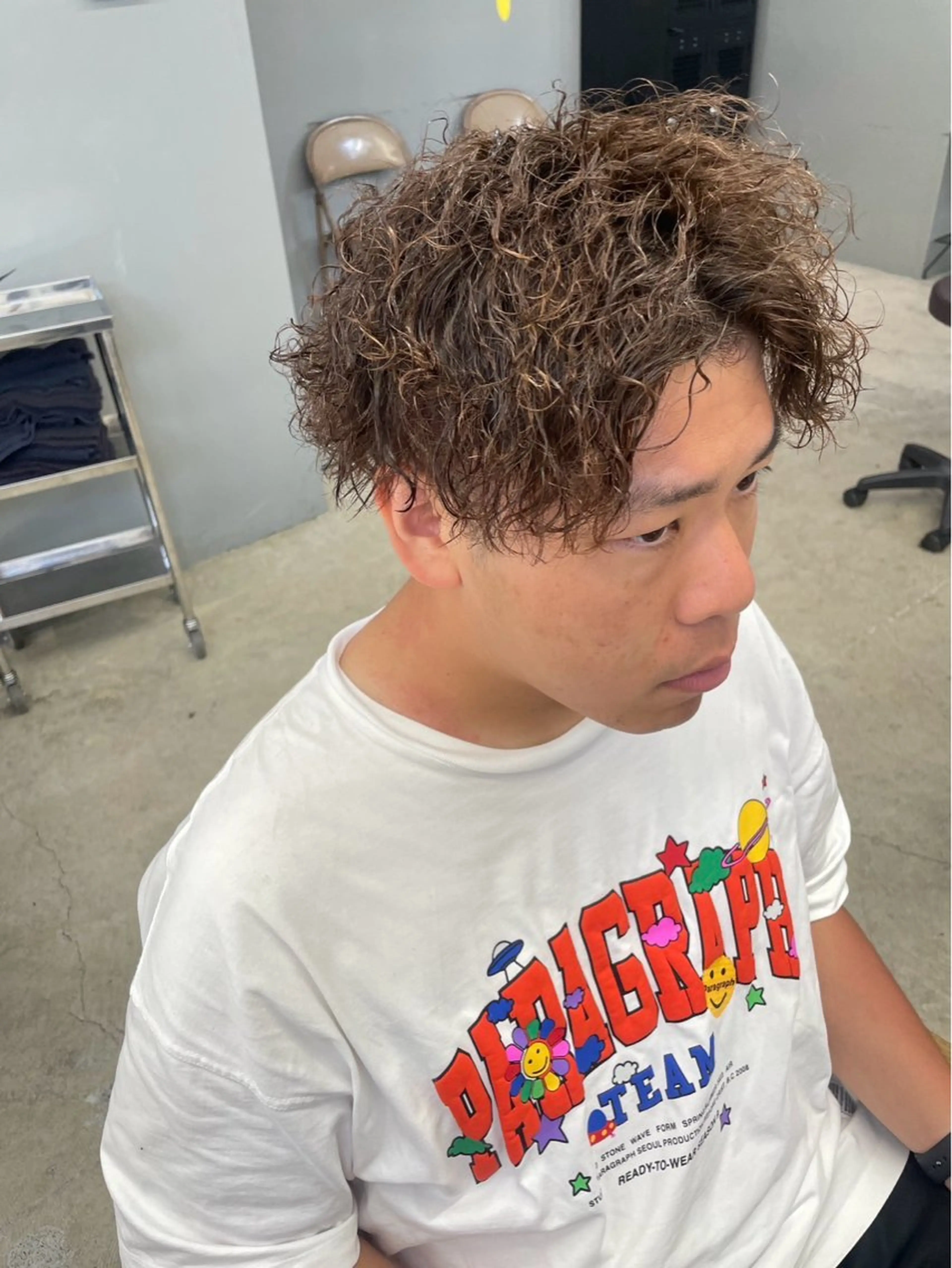 ショート パーマ メンズ カット パーマ メンズ専門サロン wokeのヘアスタイル