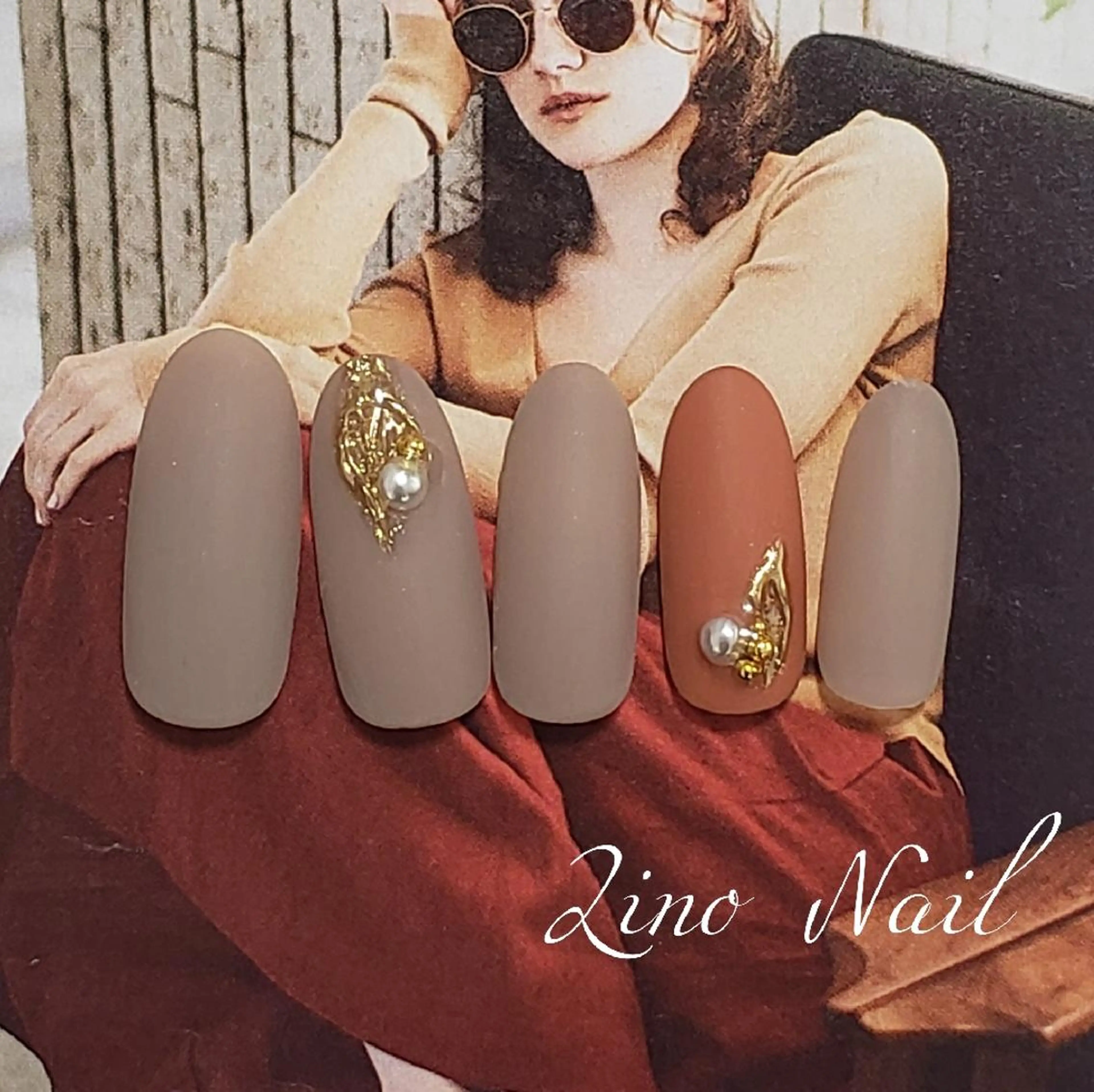 ネイル カジュアル ジェルネイル マットネイル ミラーネイル ニュアンスネイル ハンドネイル Lino Nailのネイルデザイン