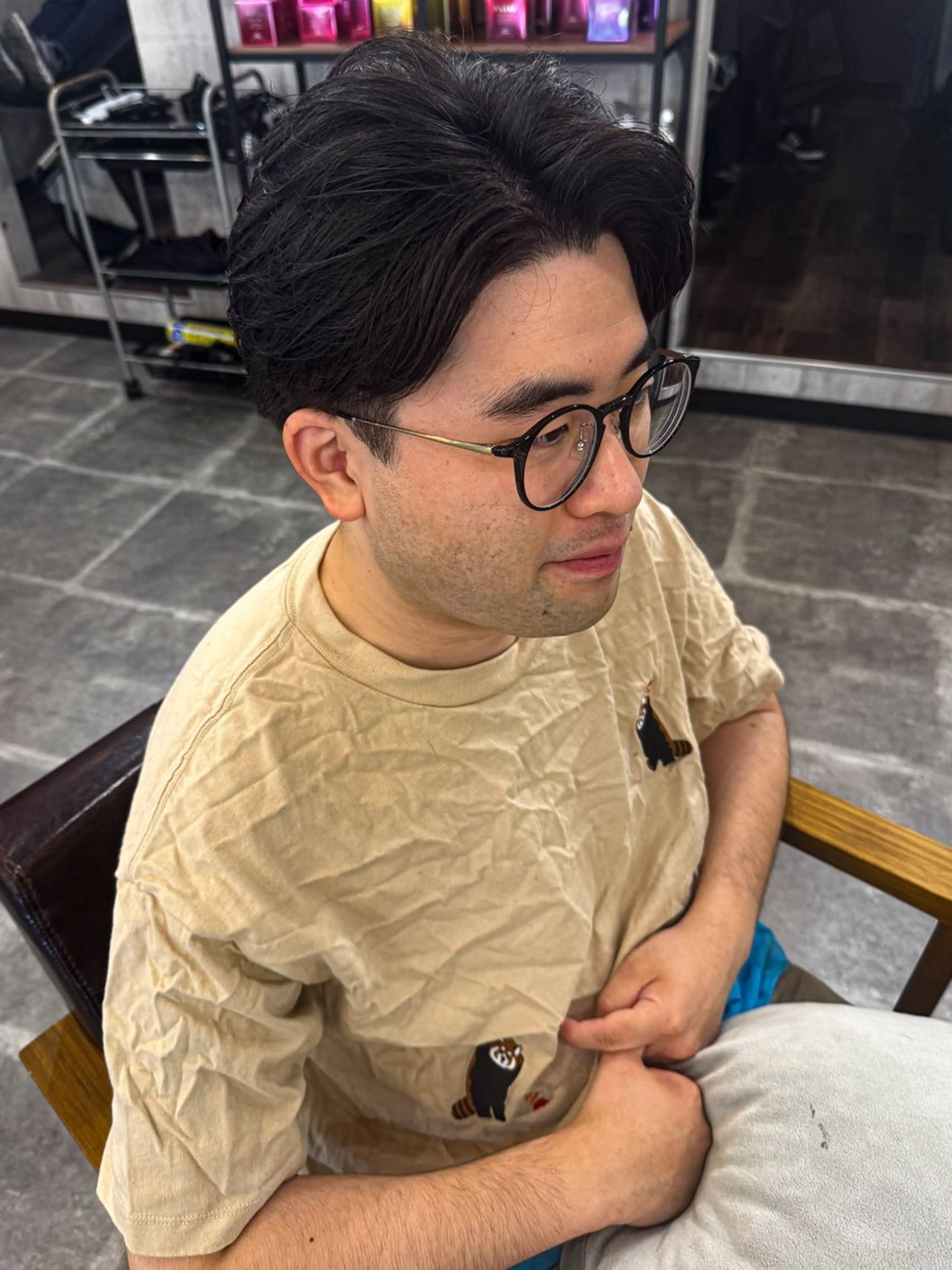 ショート パーマ メンズ amule hair ✂️山本　丈則✂️のヘアスタイル