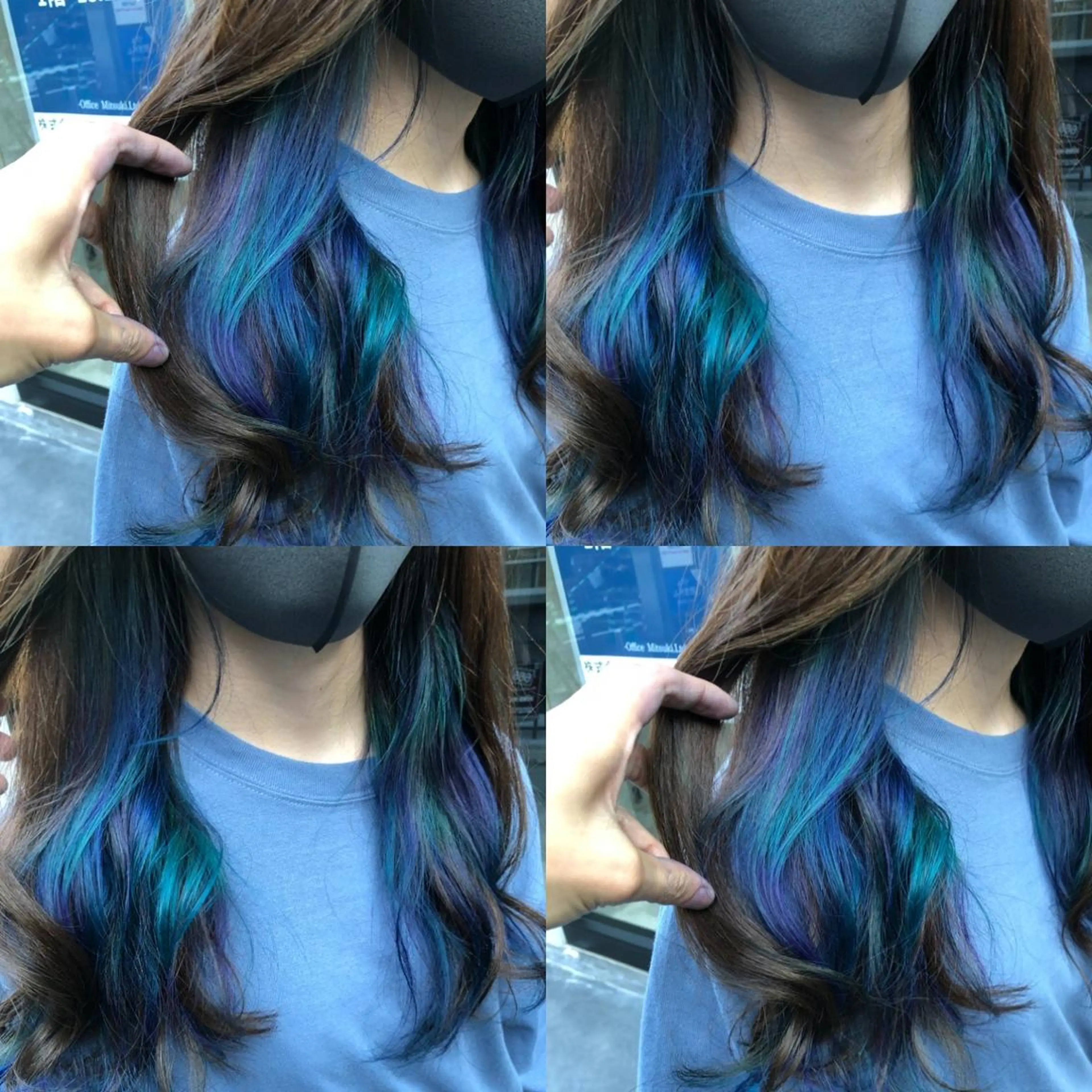 ミディアム カラー イヤリングカラー ユニコーンカラー カット ヘアカラー トリートメント 原宿サロン代表 デザインカラー伊藤卓のヘアスタイル