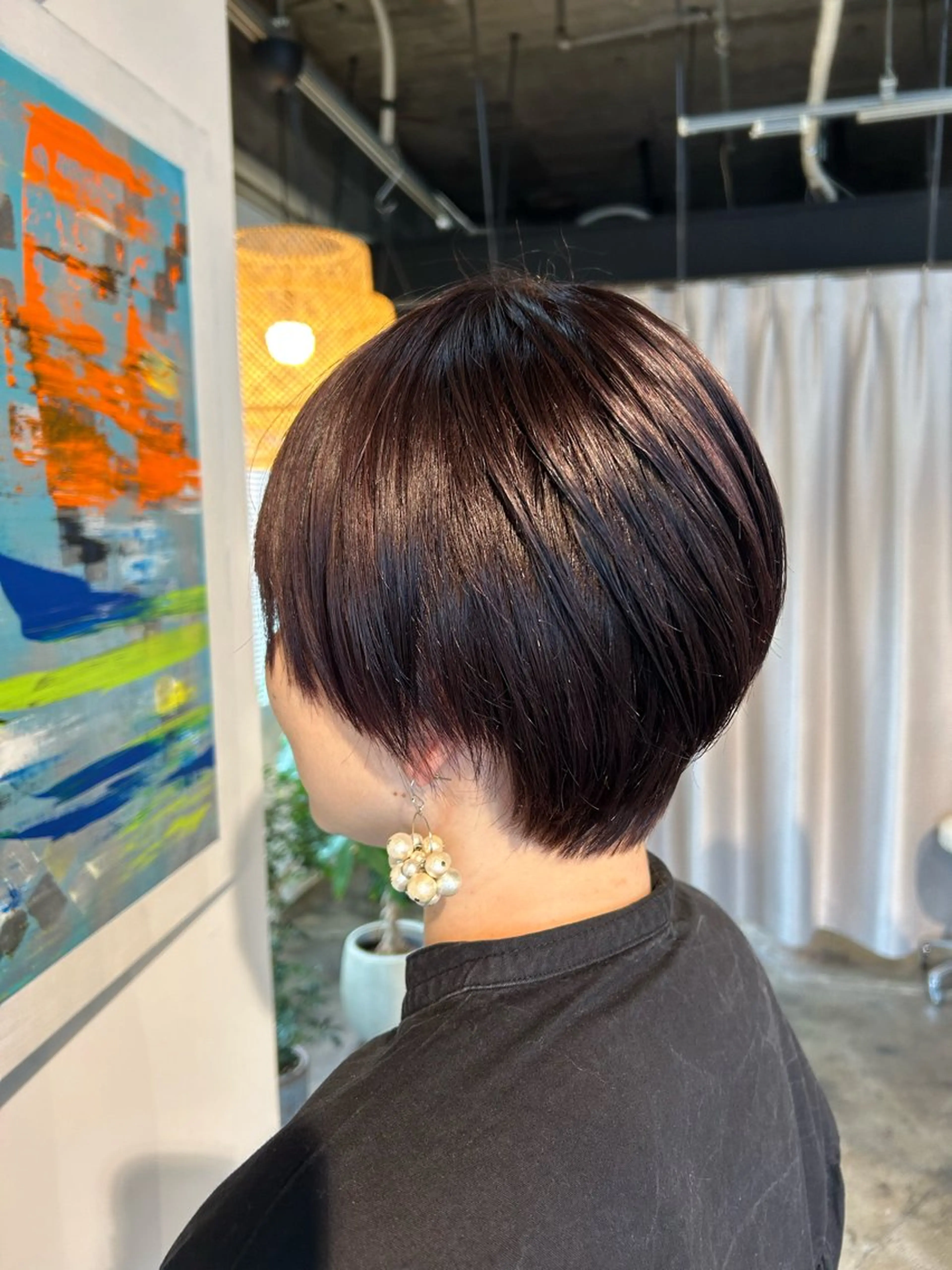 ショート パープルカラー 透明感カラー 暖色shihoのヘアスタイル