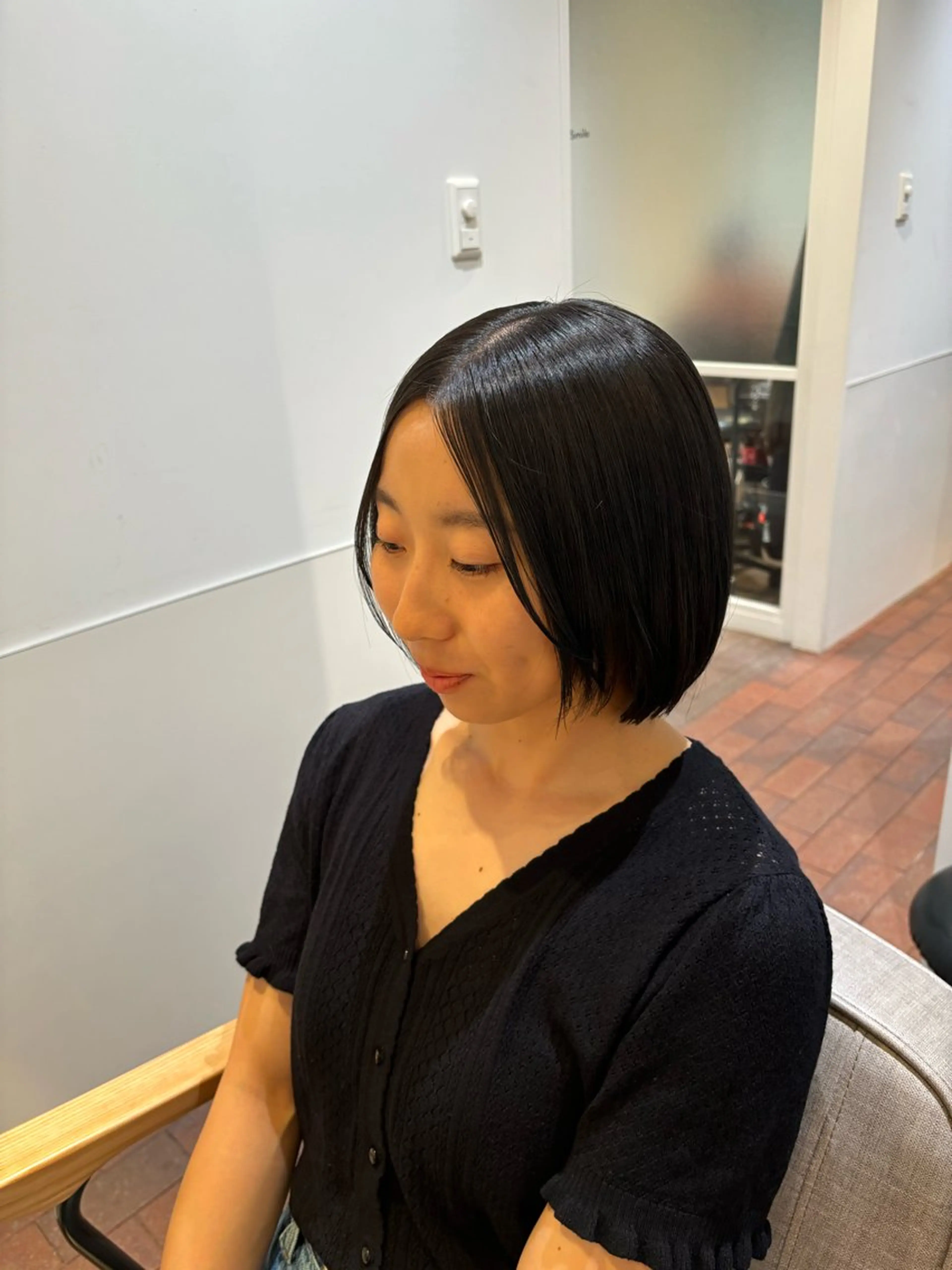 ショート カラー ボブ カット ヘアカラー トリートメント ショート／ミニボブ マンツーマン/マユコのヘアスタイル