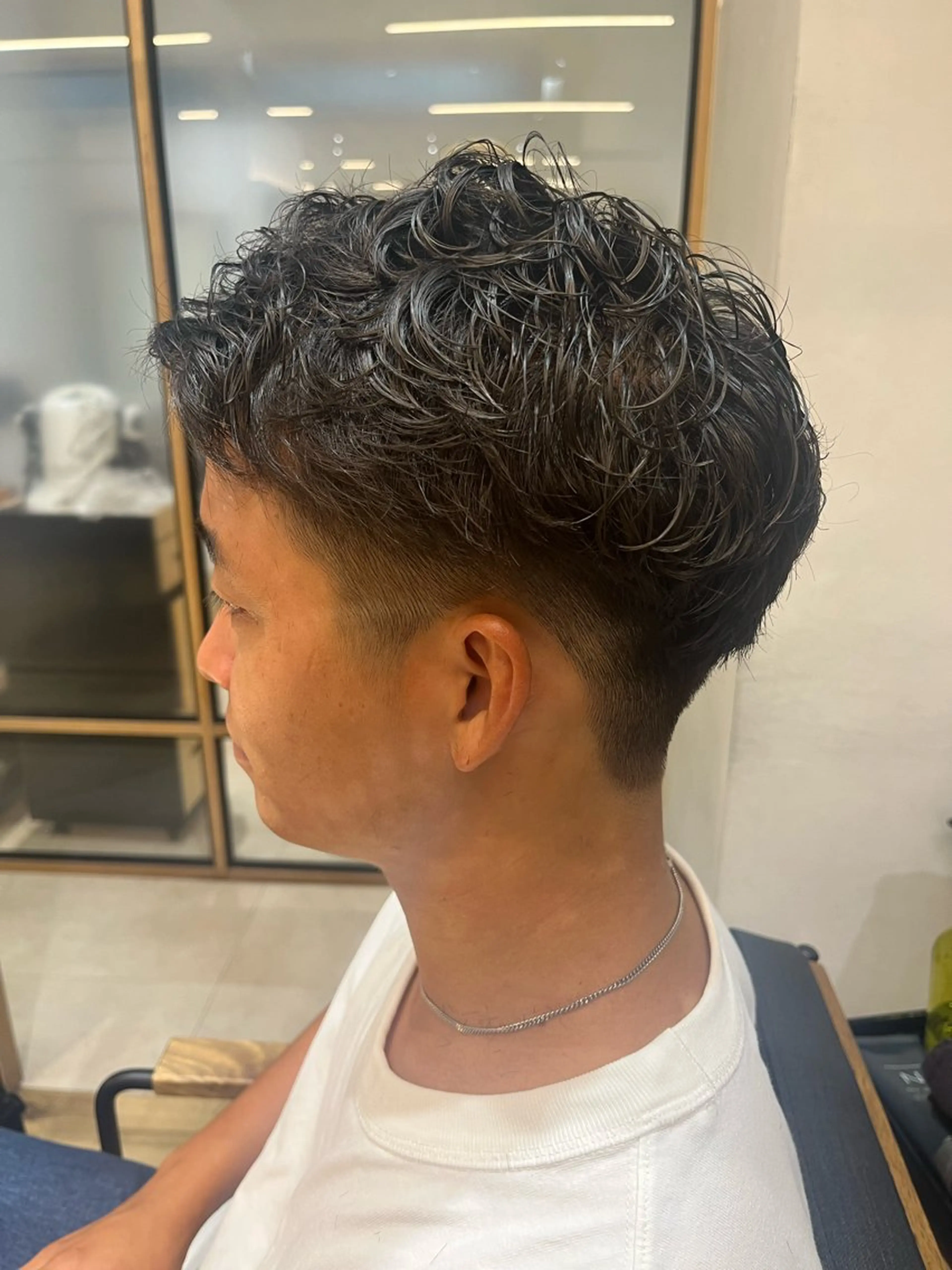 ショート パーマ メンズ カット パーマ たかしま あさひのヘアスタイル