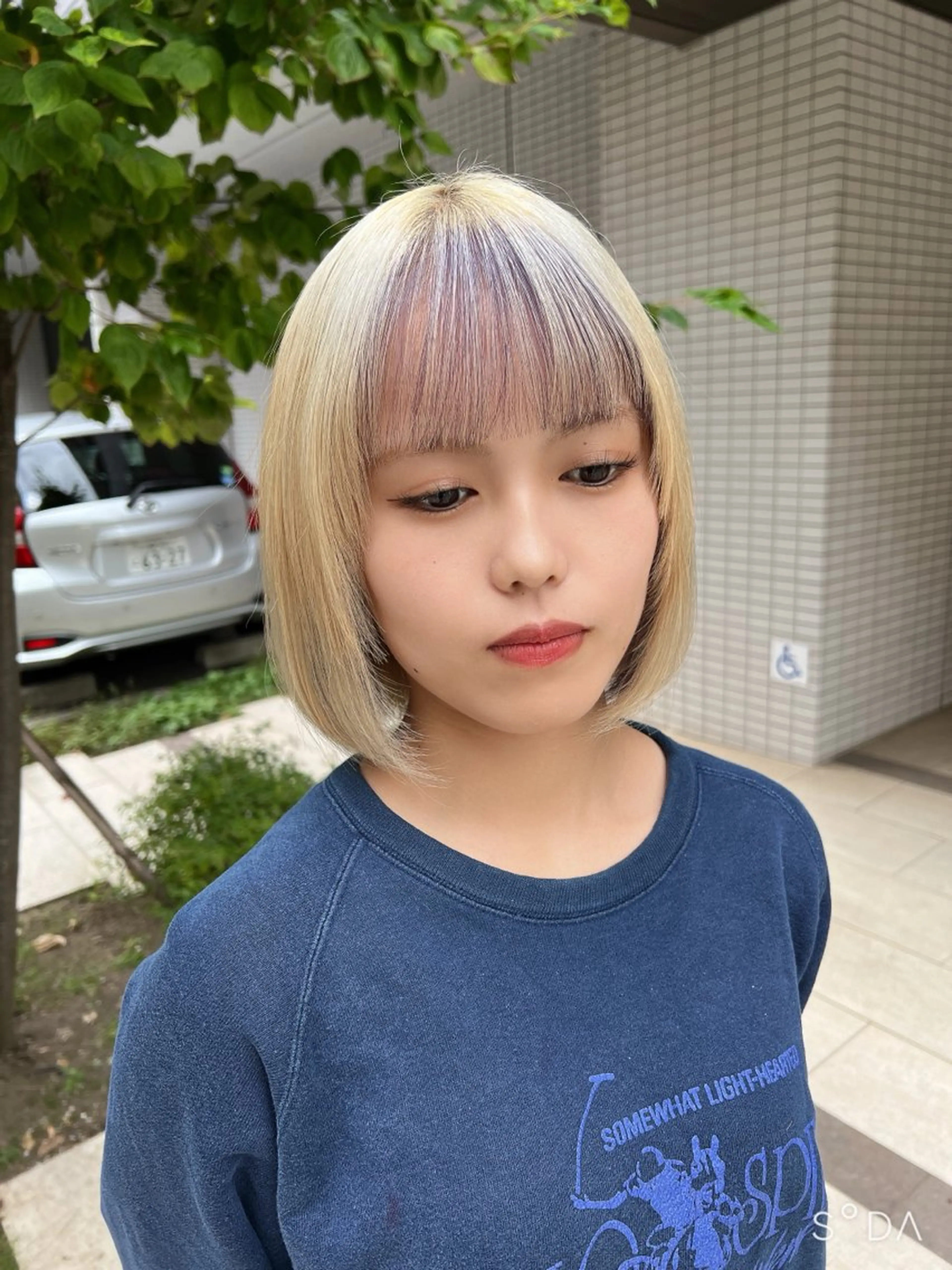 ショート カラー ミストバング ブリーチ ブロンド ケアブリーチ 透明感カラー 💎透明感カラー特化 💎TAISEIのヘアスタイル