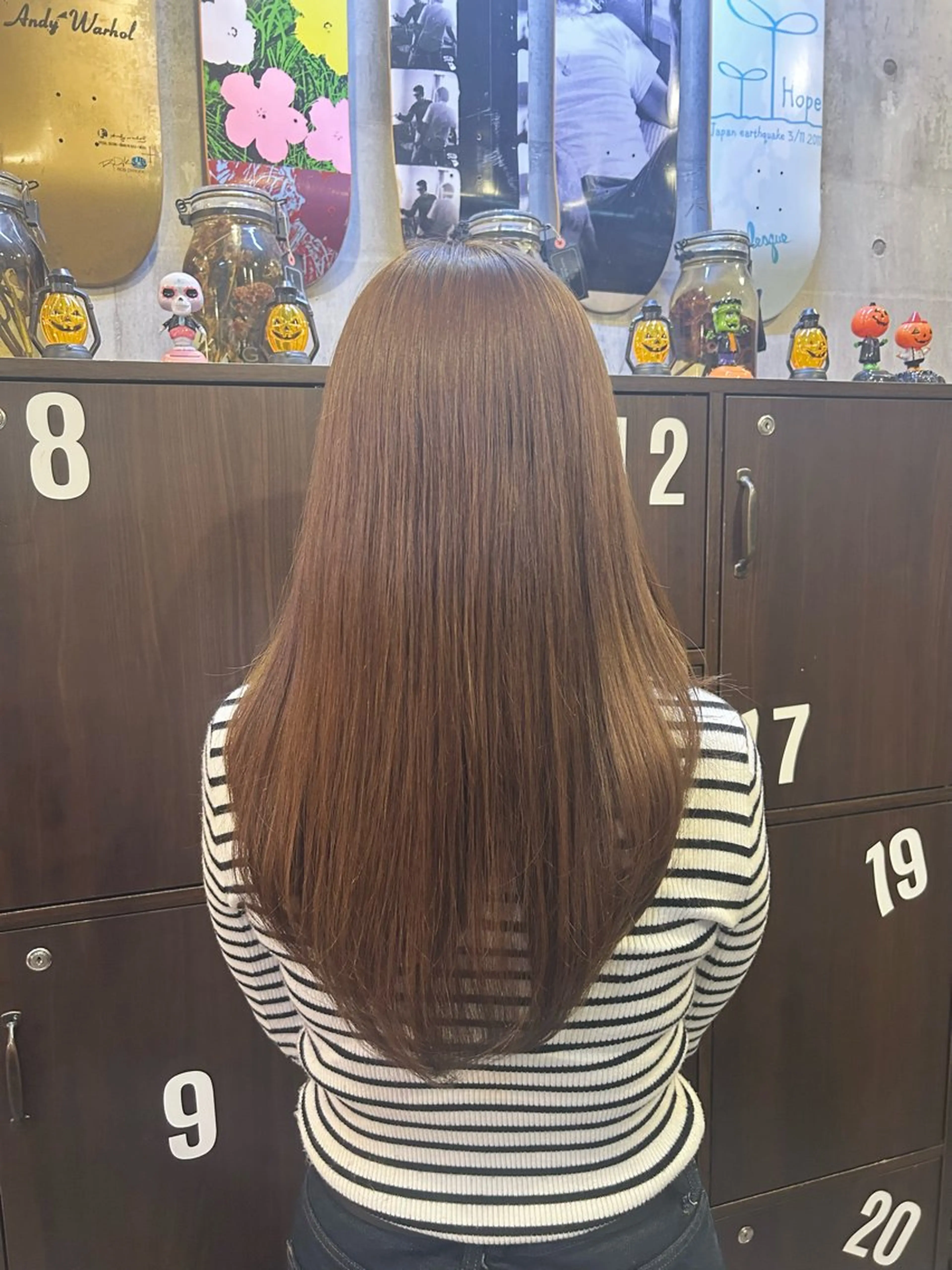 ロング カラー ブラウンカラー ヘアカラー 出川 結菜のヘアスタイル