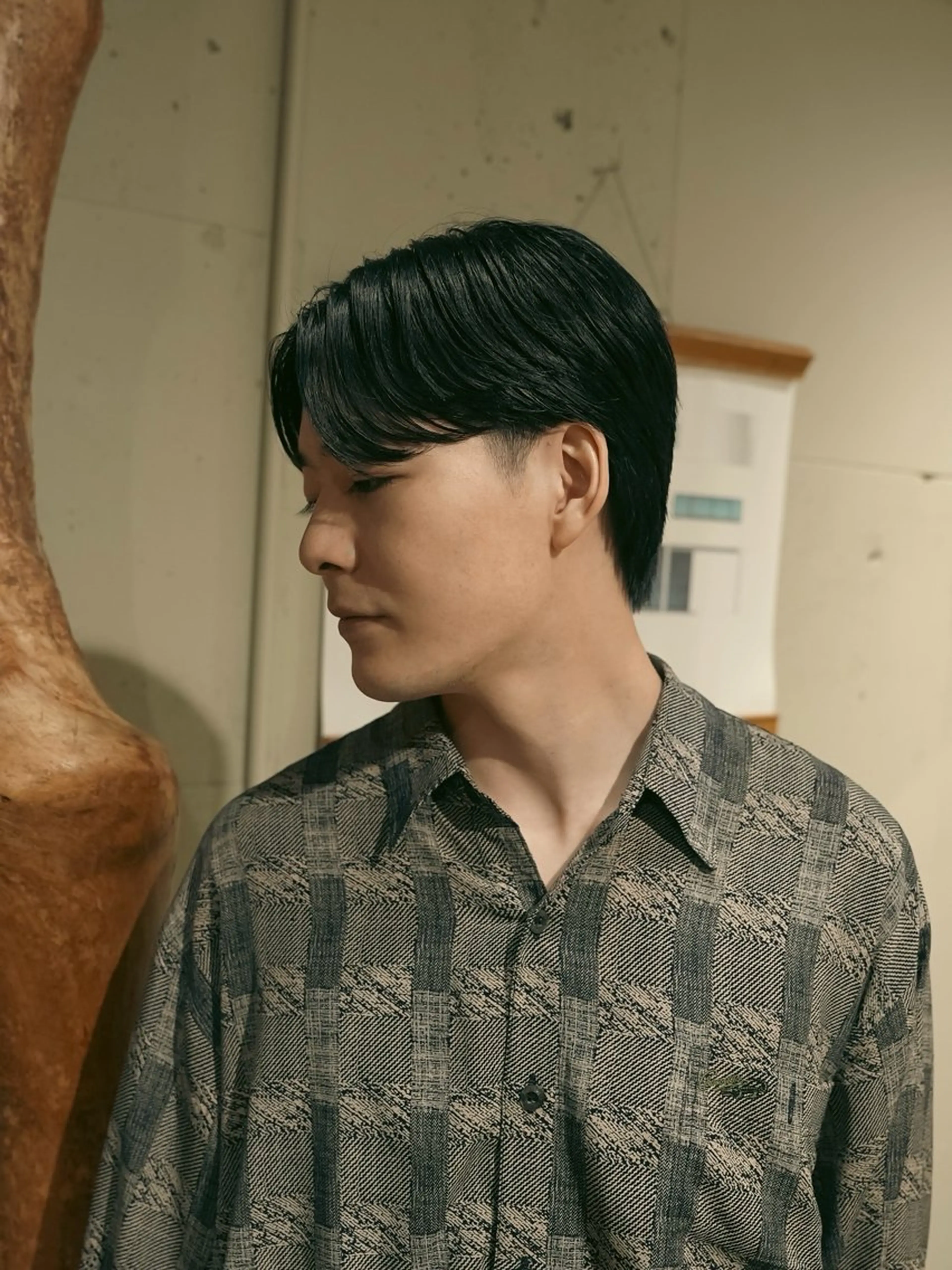 メンズ センターパート マッシュ メンズパーマ メンズショート スパイキーショート メンズカット 立川湧揮のヘアスタイル