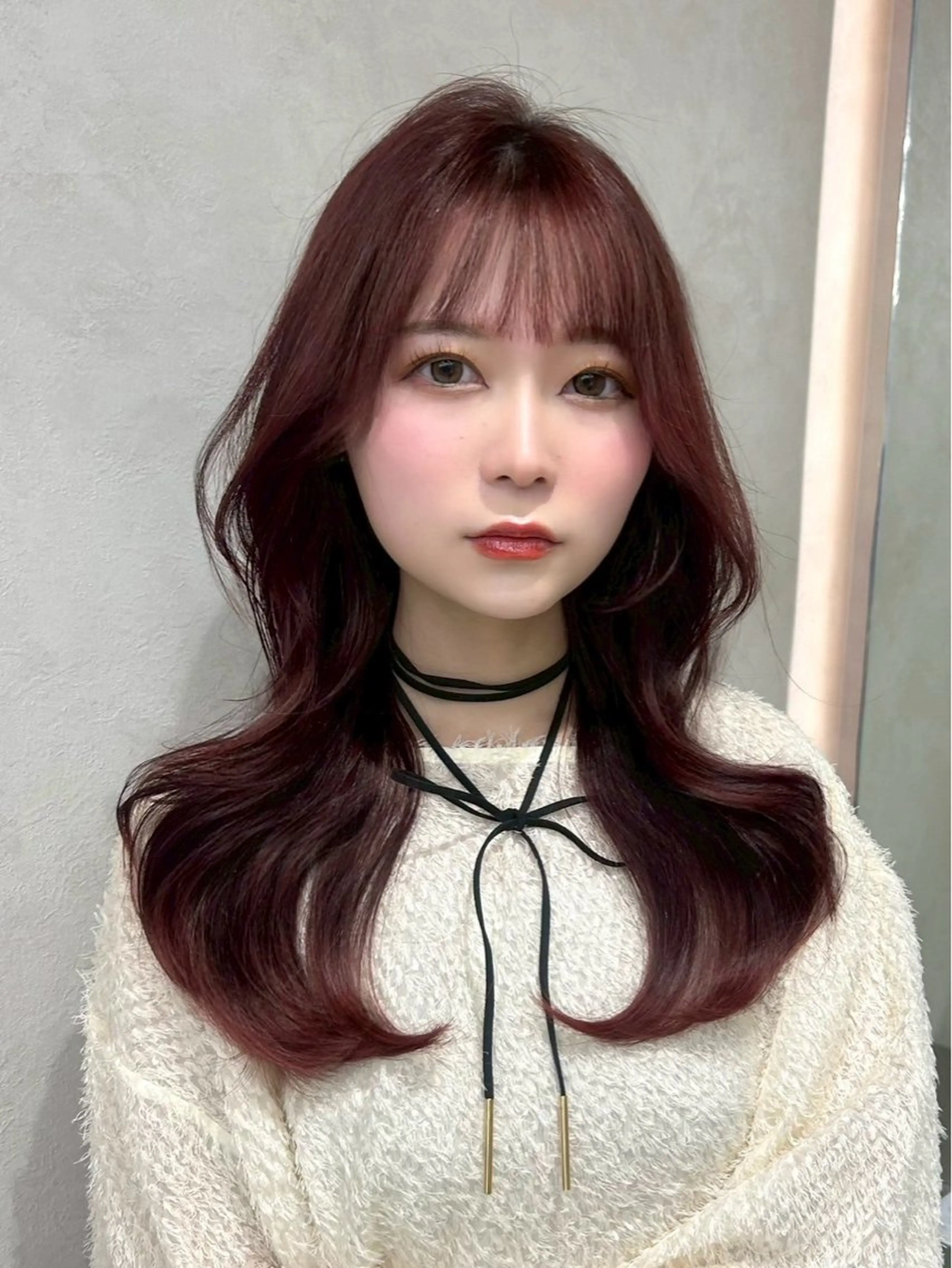 ロング カラー カット ヘアカラー トリートメント 韓国ヘア×髪質改善 サロンmareのヘアスタイル