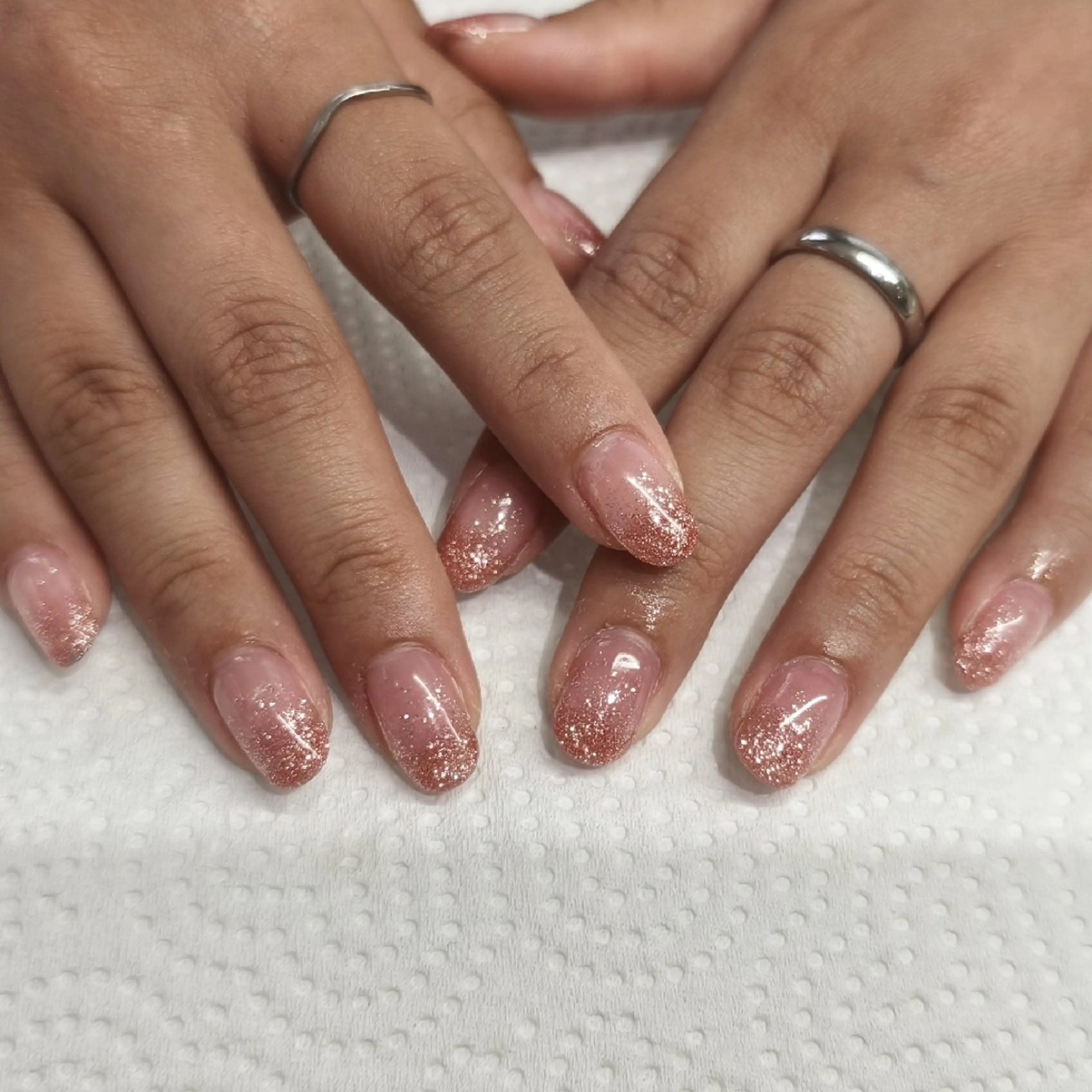 ネイル ラメ(グリッター) ラメグラデーション ハンドネイル Nail eim　【ネイルエイム】所属・古賀 倭子のネイルデザイン