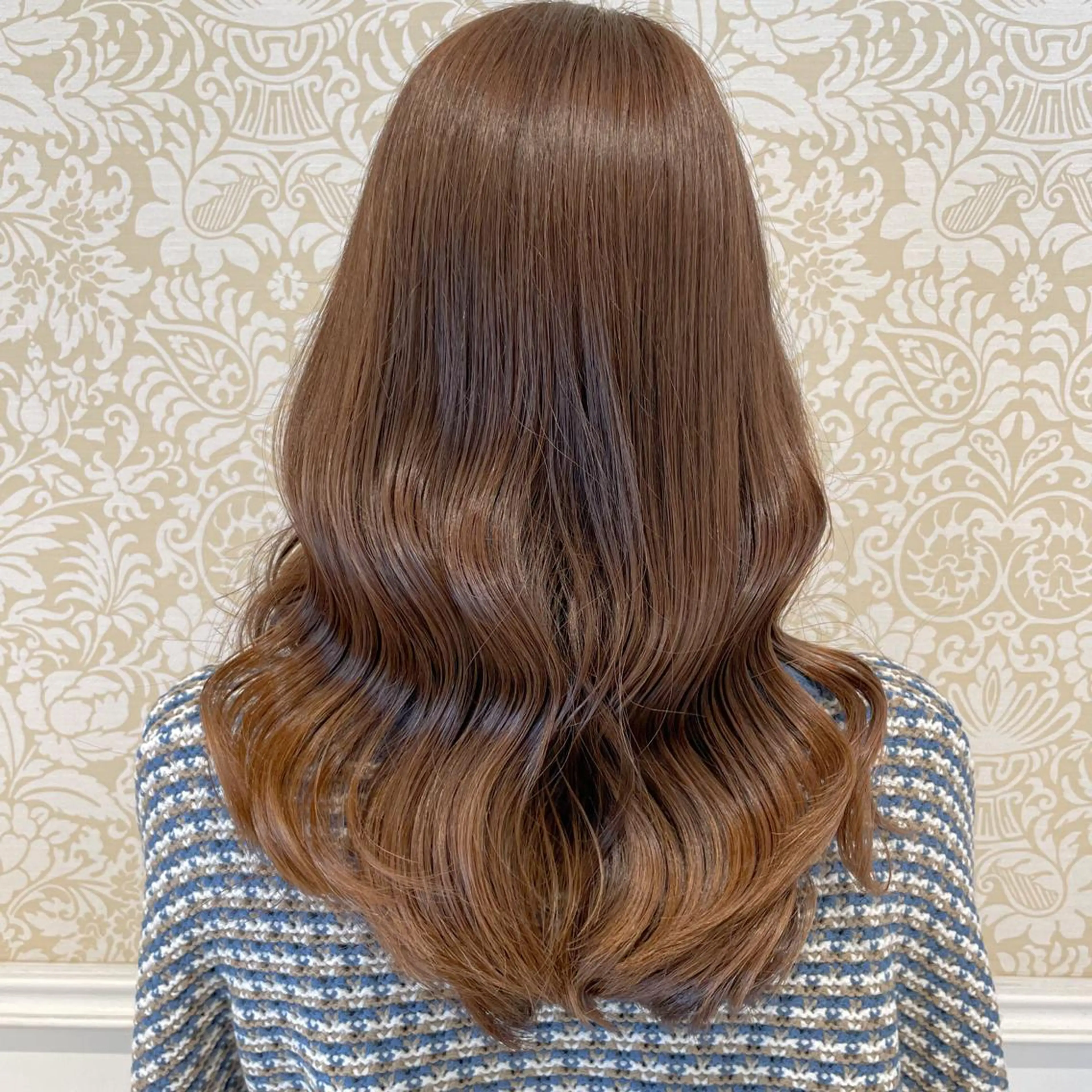 ロング カラー ヘアカラー トリートメント 暖色系カラー🍊 オオネヨシナリのヘアスタイル