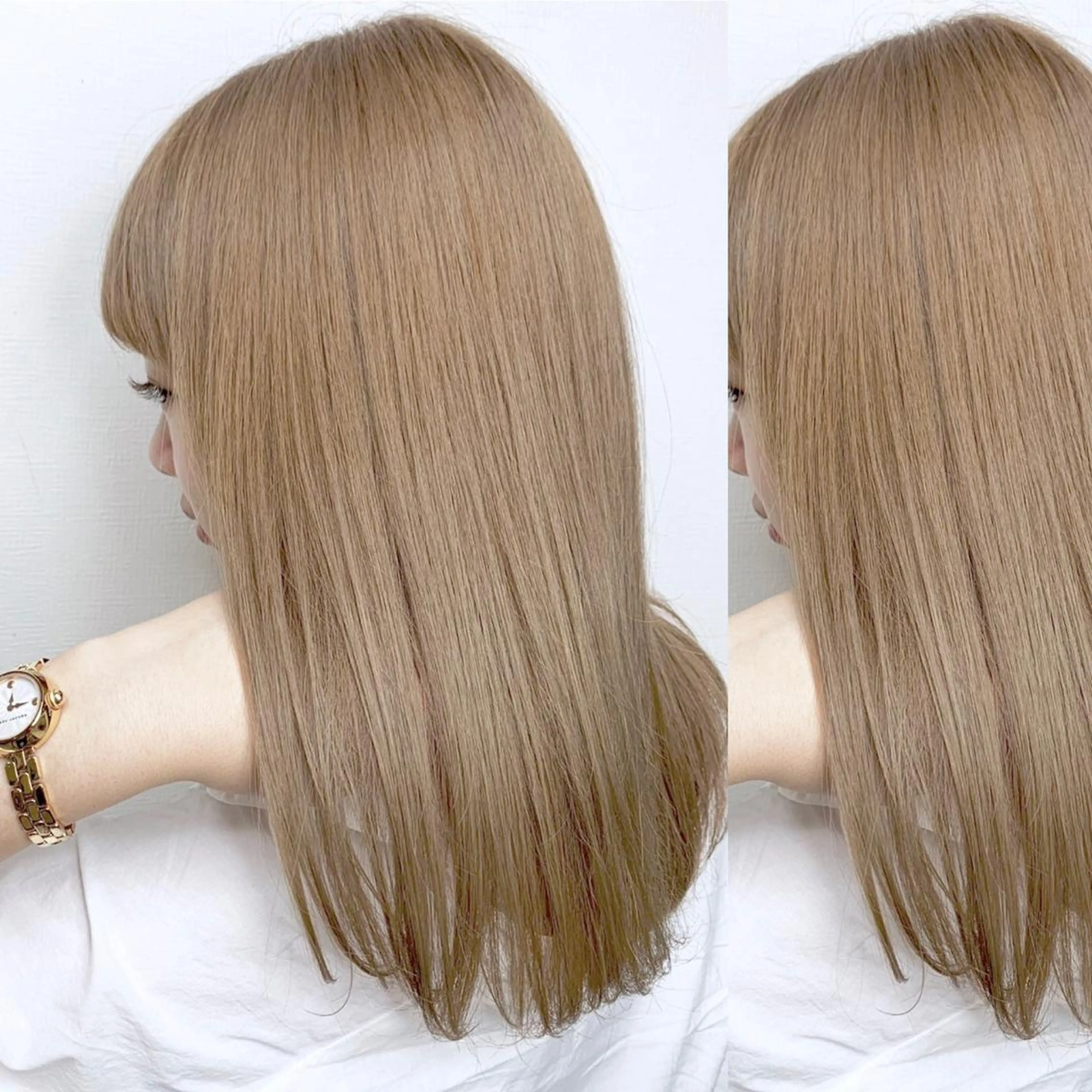 ミディアム カラー ヘアアレンジ カット ヘアカラー トリートメント 💎推しカラー再現 chinatsu💎のヘアスタイル
