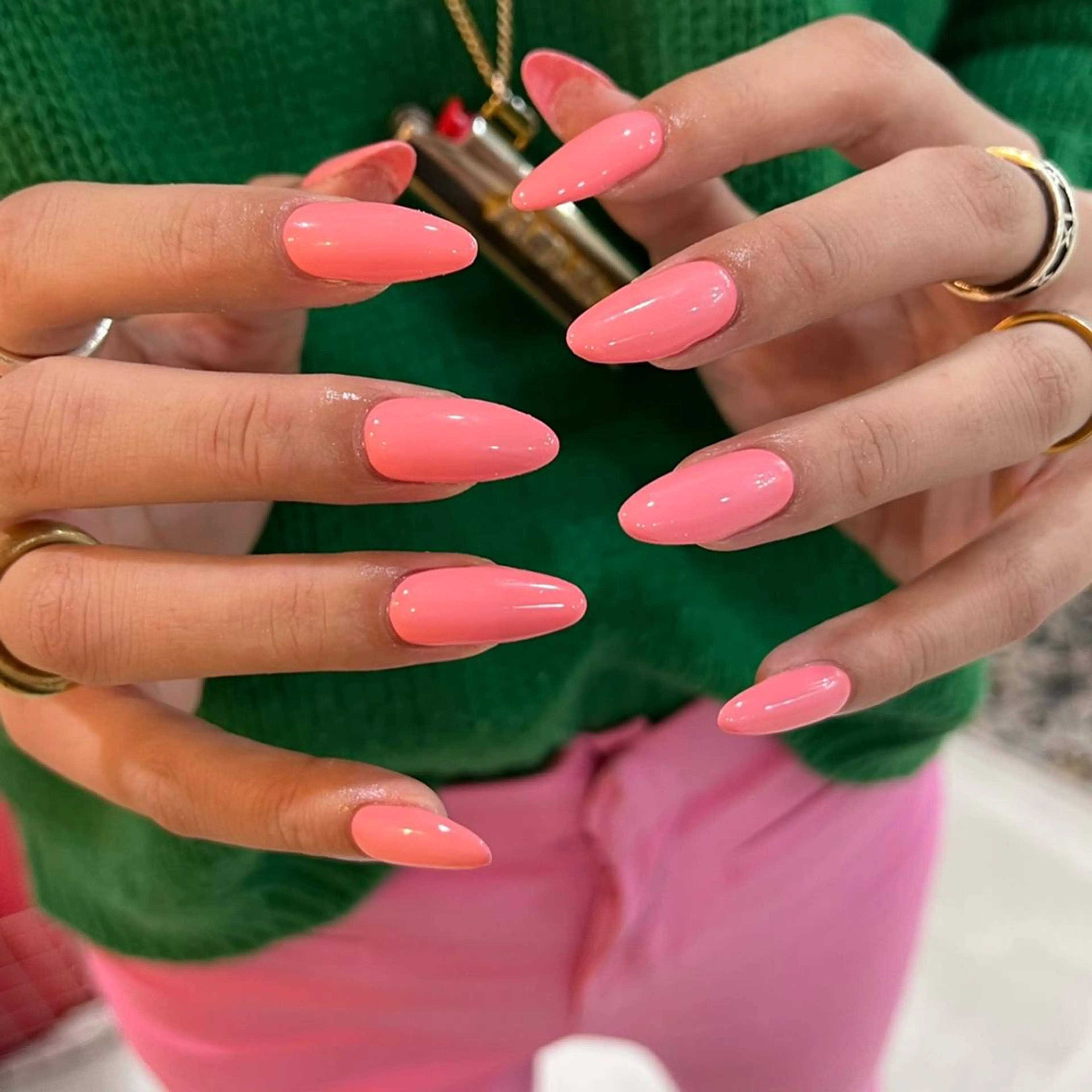 【Hand/ご新規オフ無料】ワンカラー チップ長さ出し10本¥9500の写真