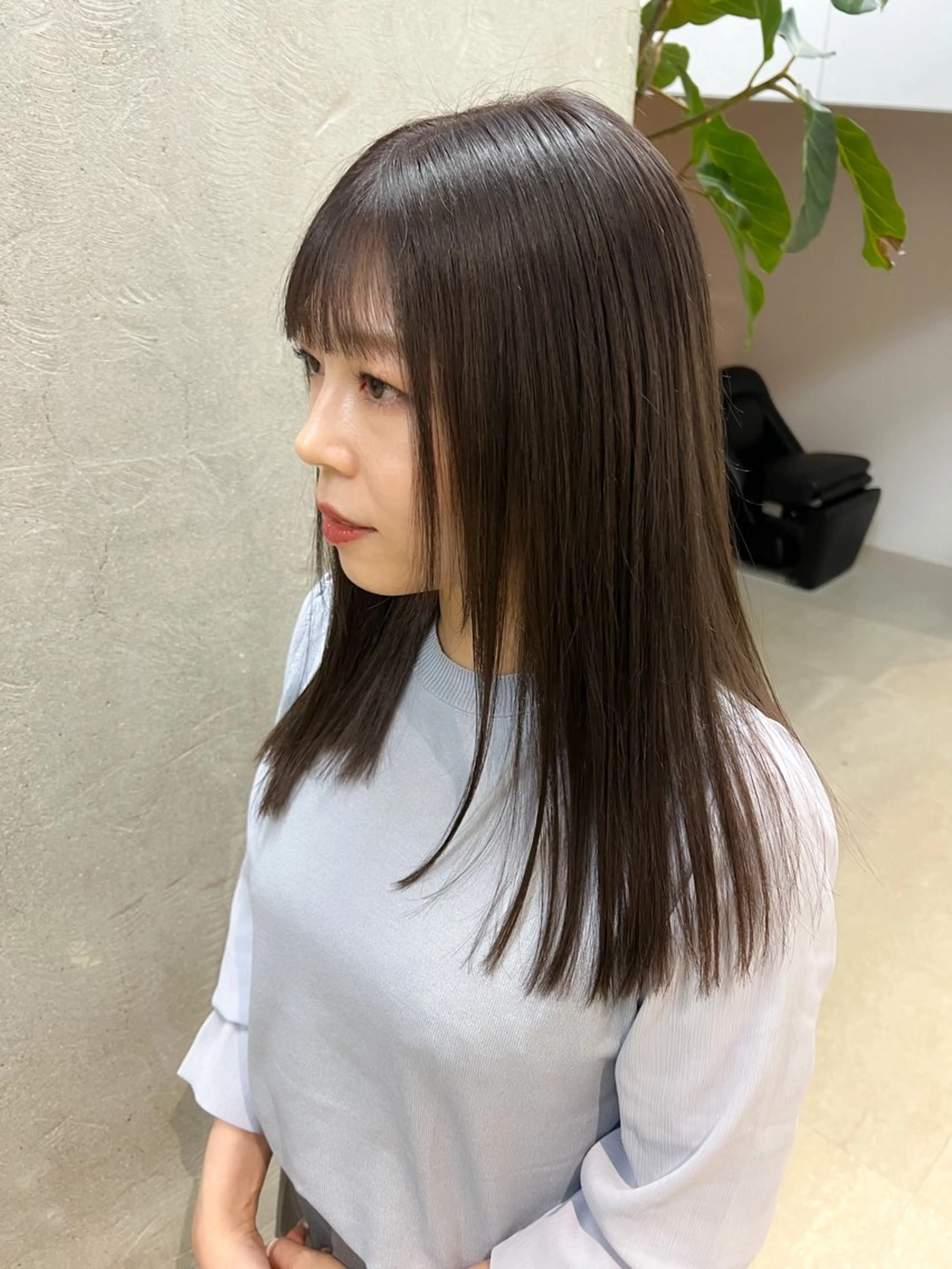 セミロング カラー カット ヘアカラー トリートメント le'a所属・谷町/Le'a /竹原詩緒奈のヘアスタイル