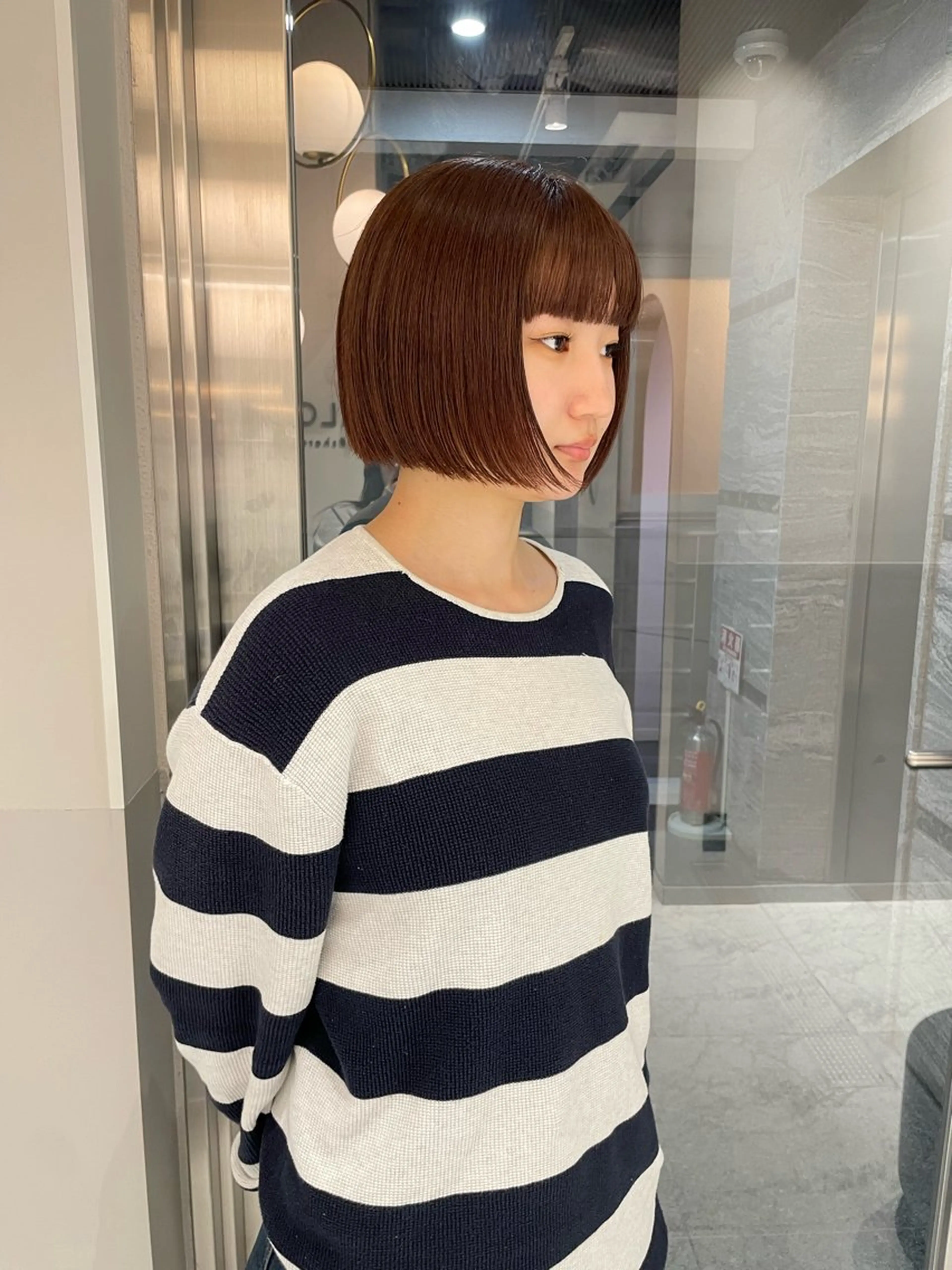 ショート カット ヘアカラー トリートメント satsuki ito/暖色、パーマのヘアスタイル