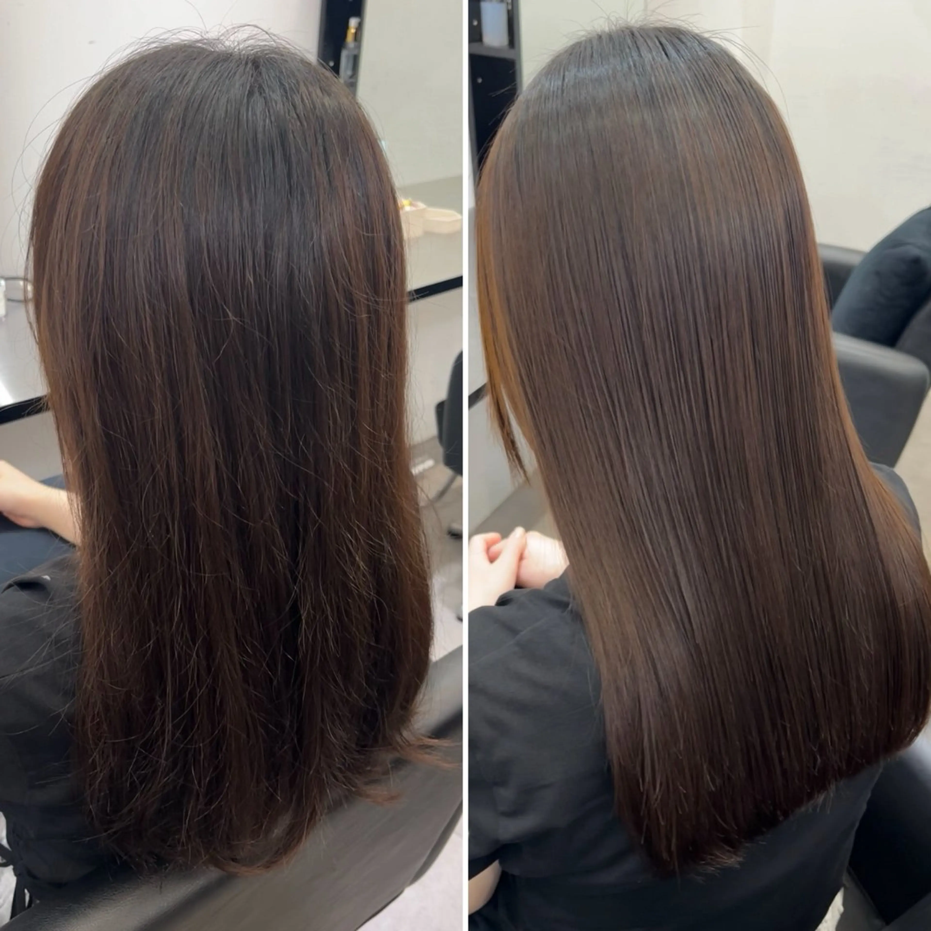セミロング カット ヘアカラー 縮毛矯正 トリートメント 【髪質改善】縮毛矯正 /core梅田/西尾のヘアスタイル