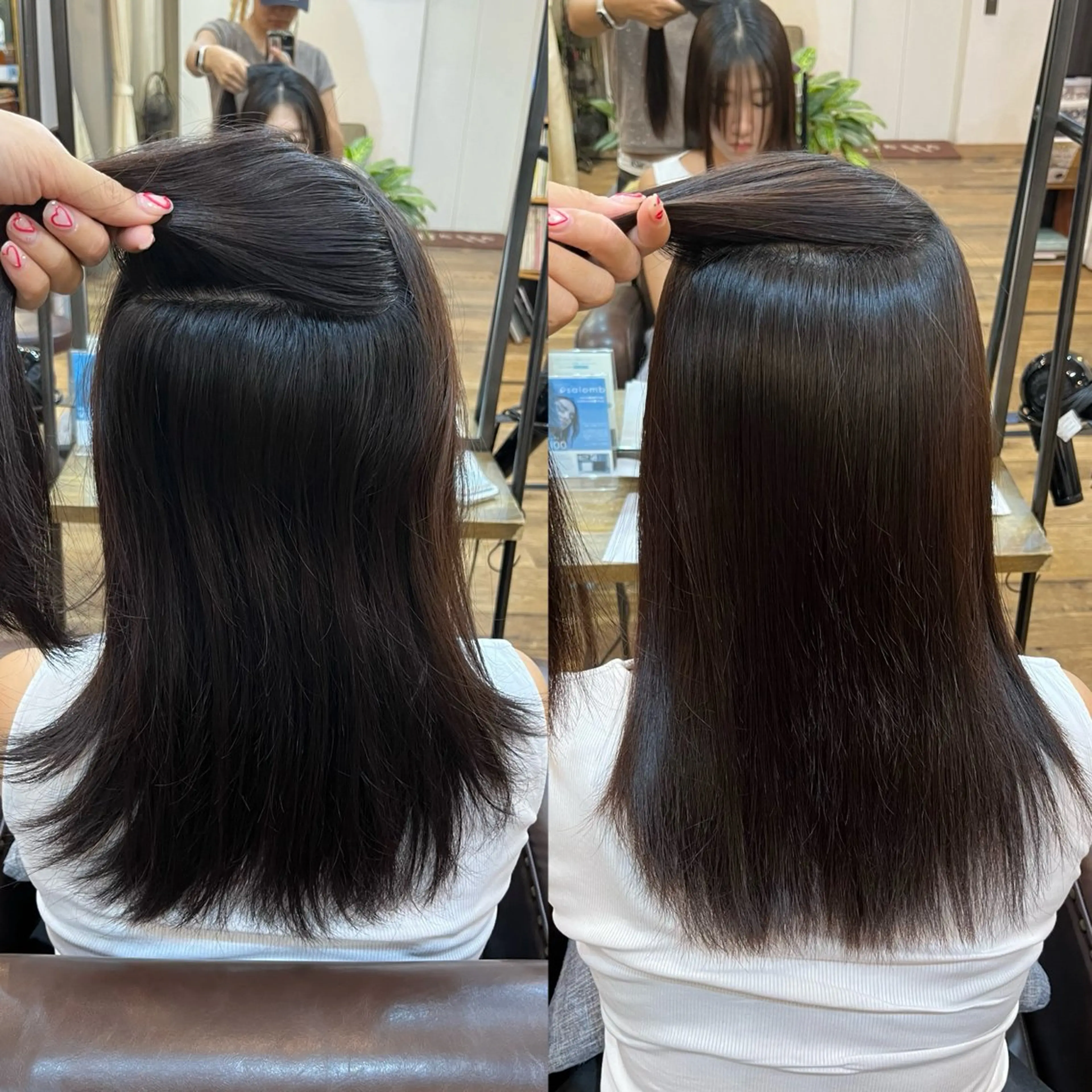 ロング 縮毛矯正 縮毛矯正 清水 こなねのヘアスタイル