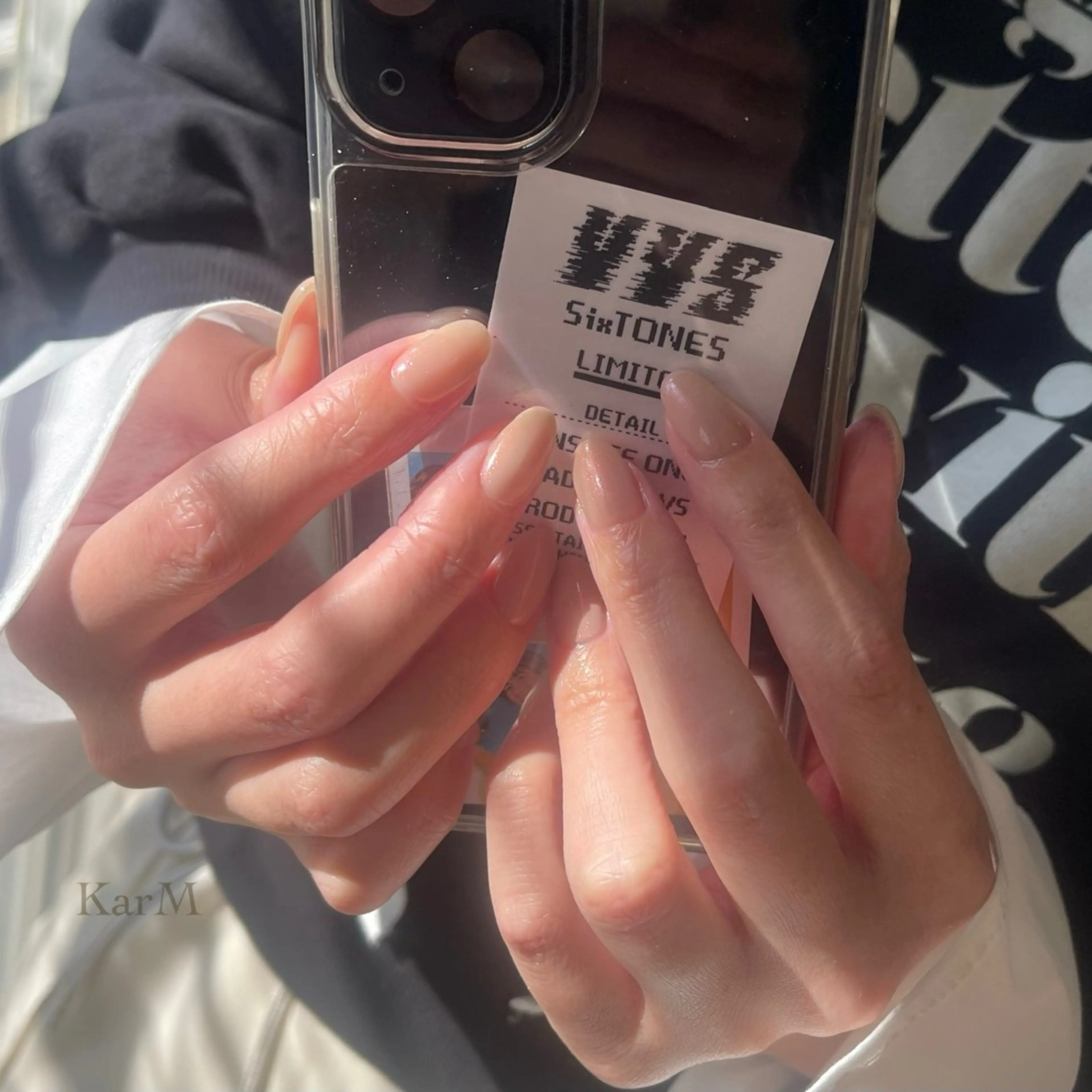 ネイル オーロラネイル チークネイル フラッシュネイル フレンチネイル 韓国ネイル ハンドネイル ogino karinのネイルデザイン