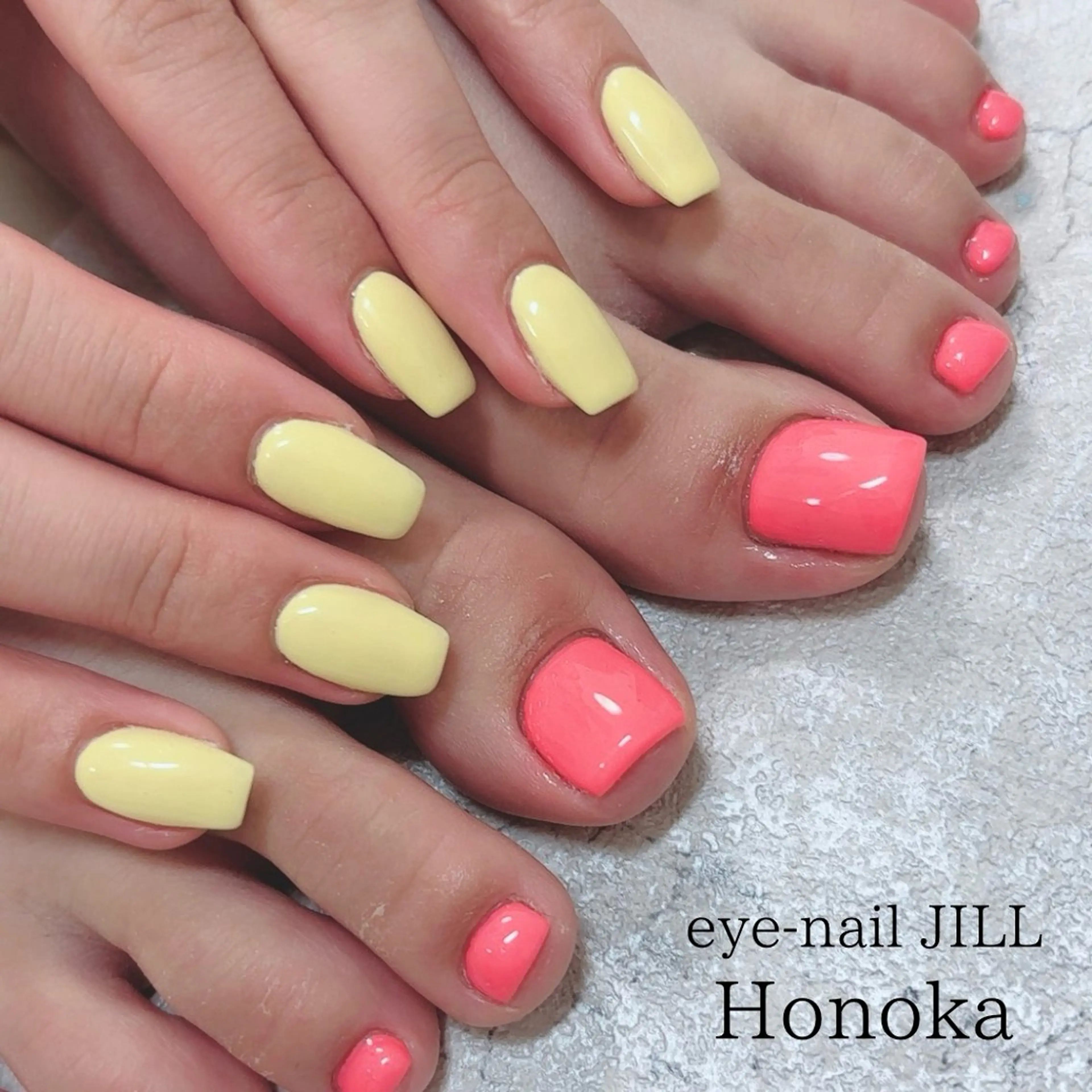 ネイル フットネイル ワンカラーネイル ハンドネイル JILL Honokaのネイルデザイン