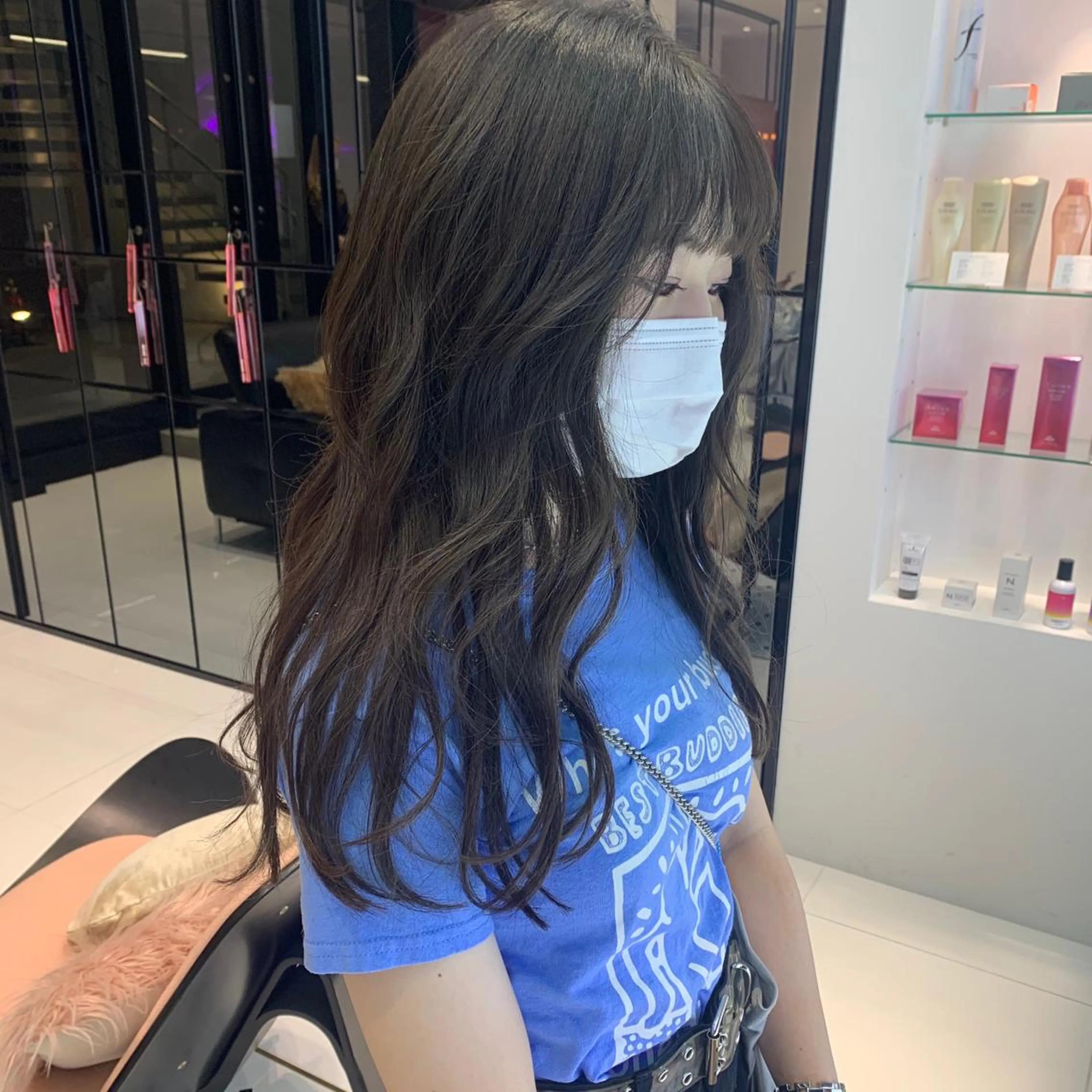 ロング シールエクステ エクステ ハッシュカット/ハイ トーン/MANAMIのヘアスタイル