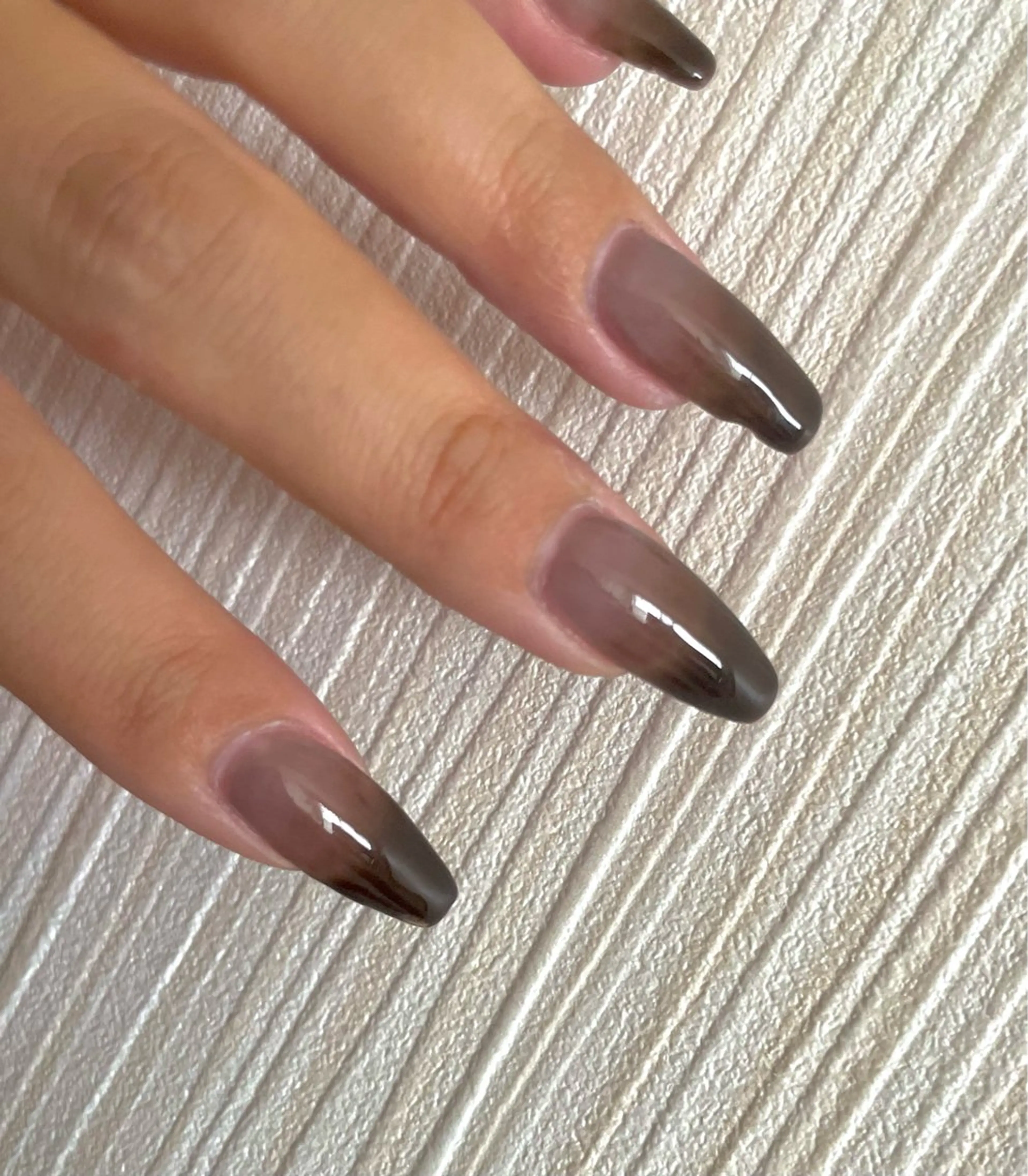 ネイル ブラウン グラデーション ニュアンスネイル Ri-e's nailのネイルデザイン