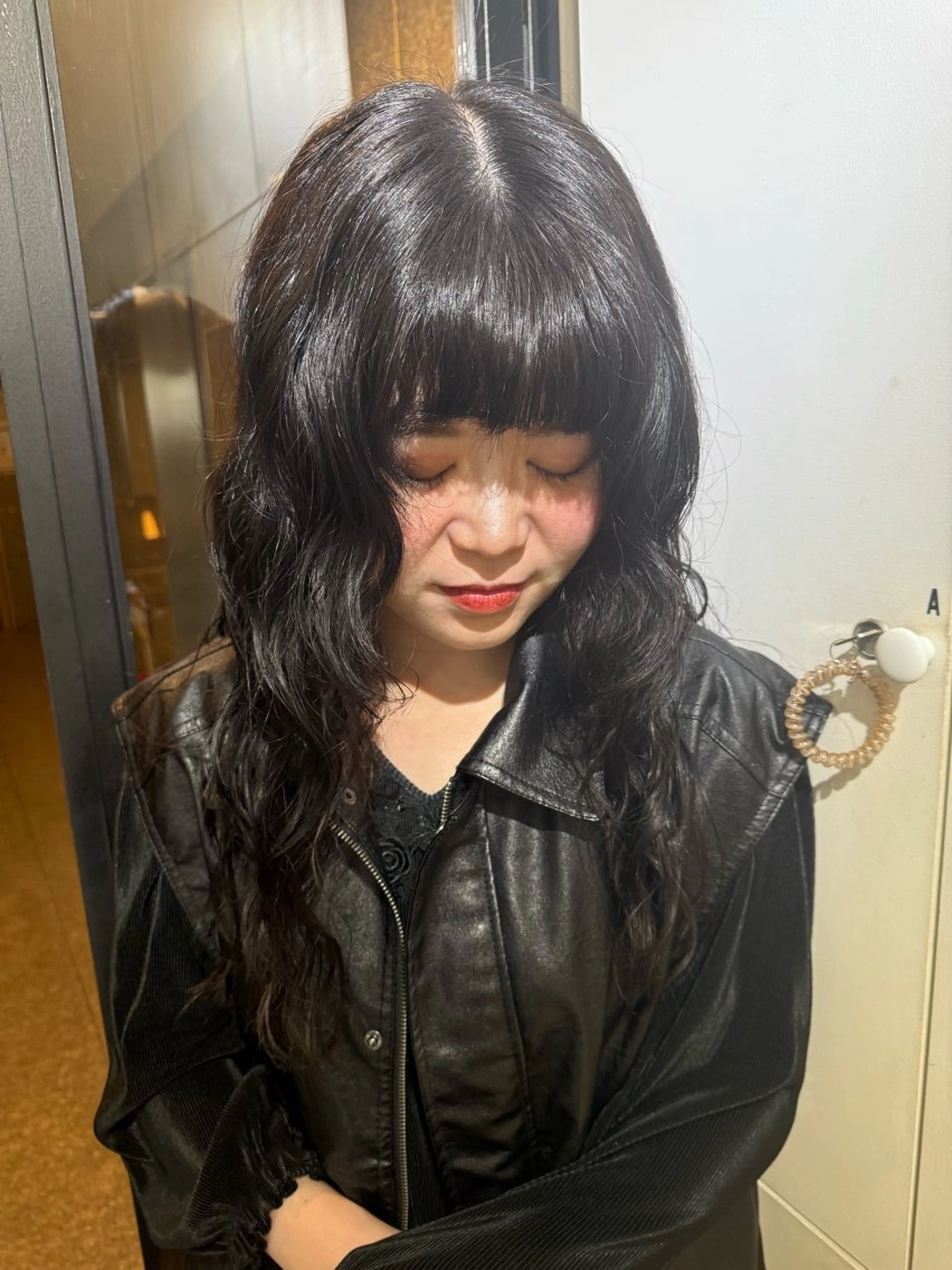 ロング パーマ モデル募集中‎🤍 山崎妃香のヘアスタイル