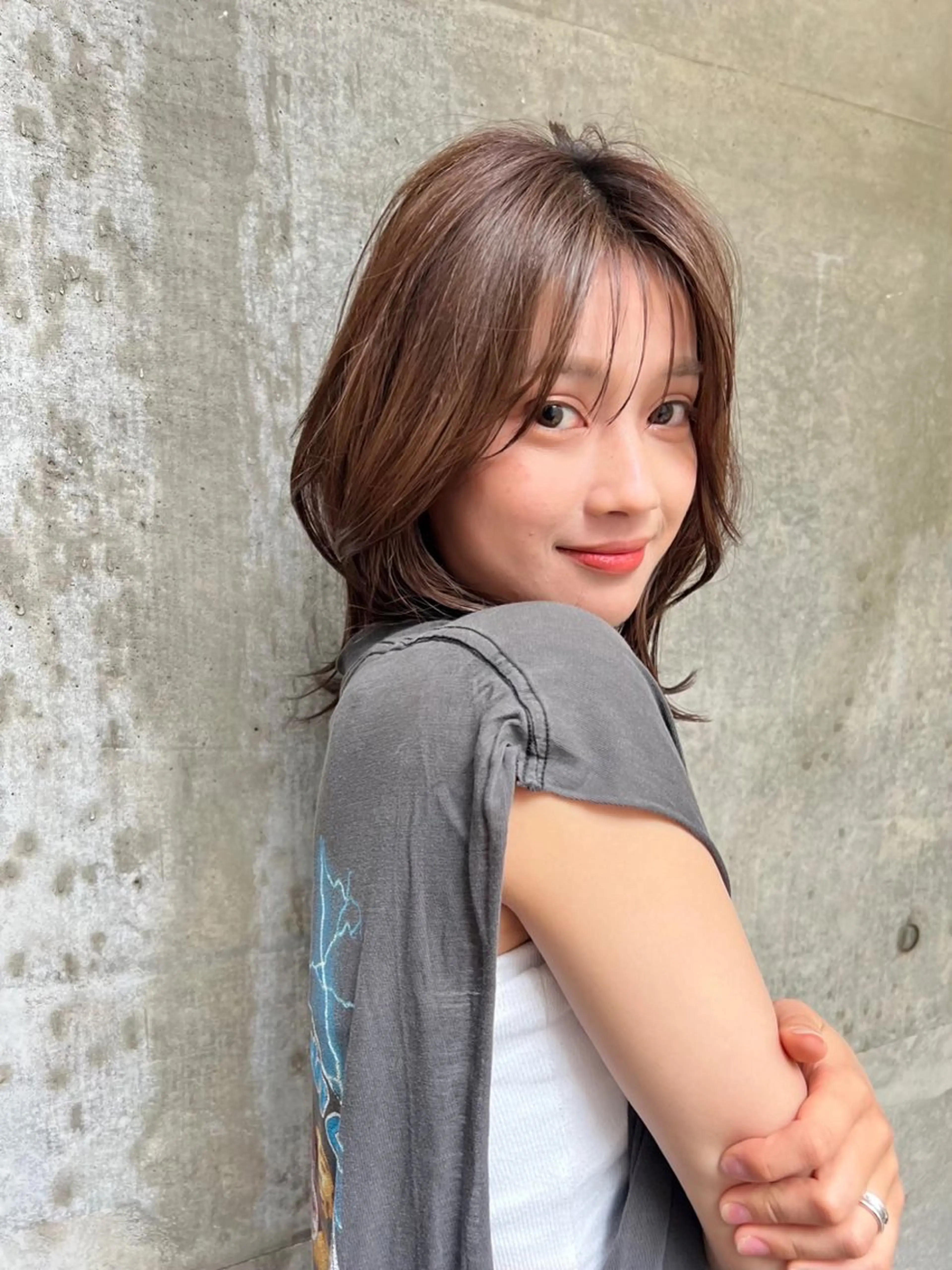 ミディアム カラー パーマ ヘアアレンジ モテ髪クリエイター 【成田修平】のヘアスタイル