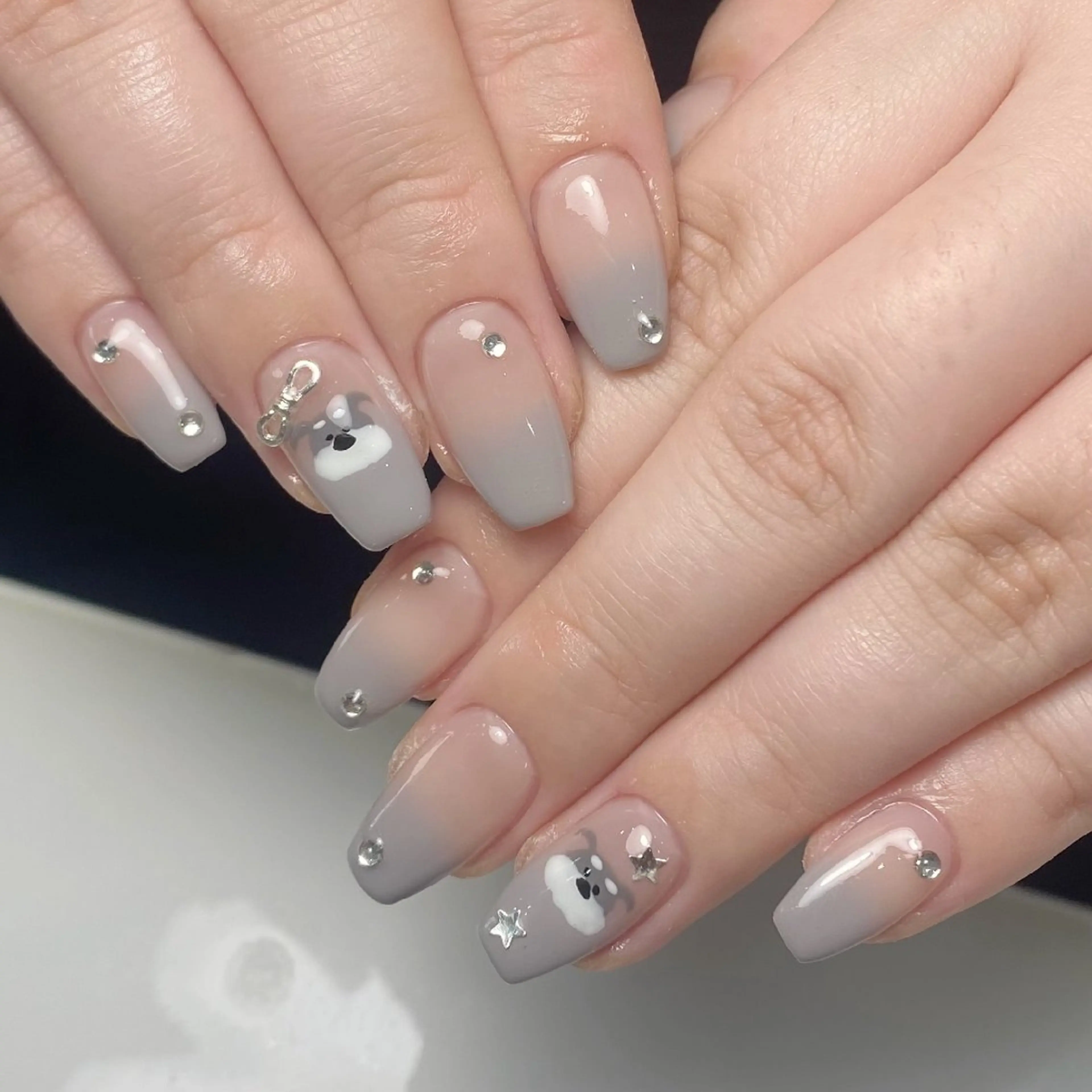 ネイル クリアネイル フラッシュネイル フットネイル フレンチネイル ジェルネイル ハンドネイル UM Nail Salonのネイルデザイン