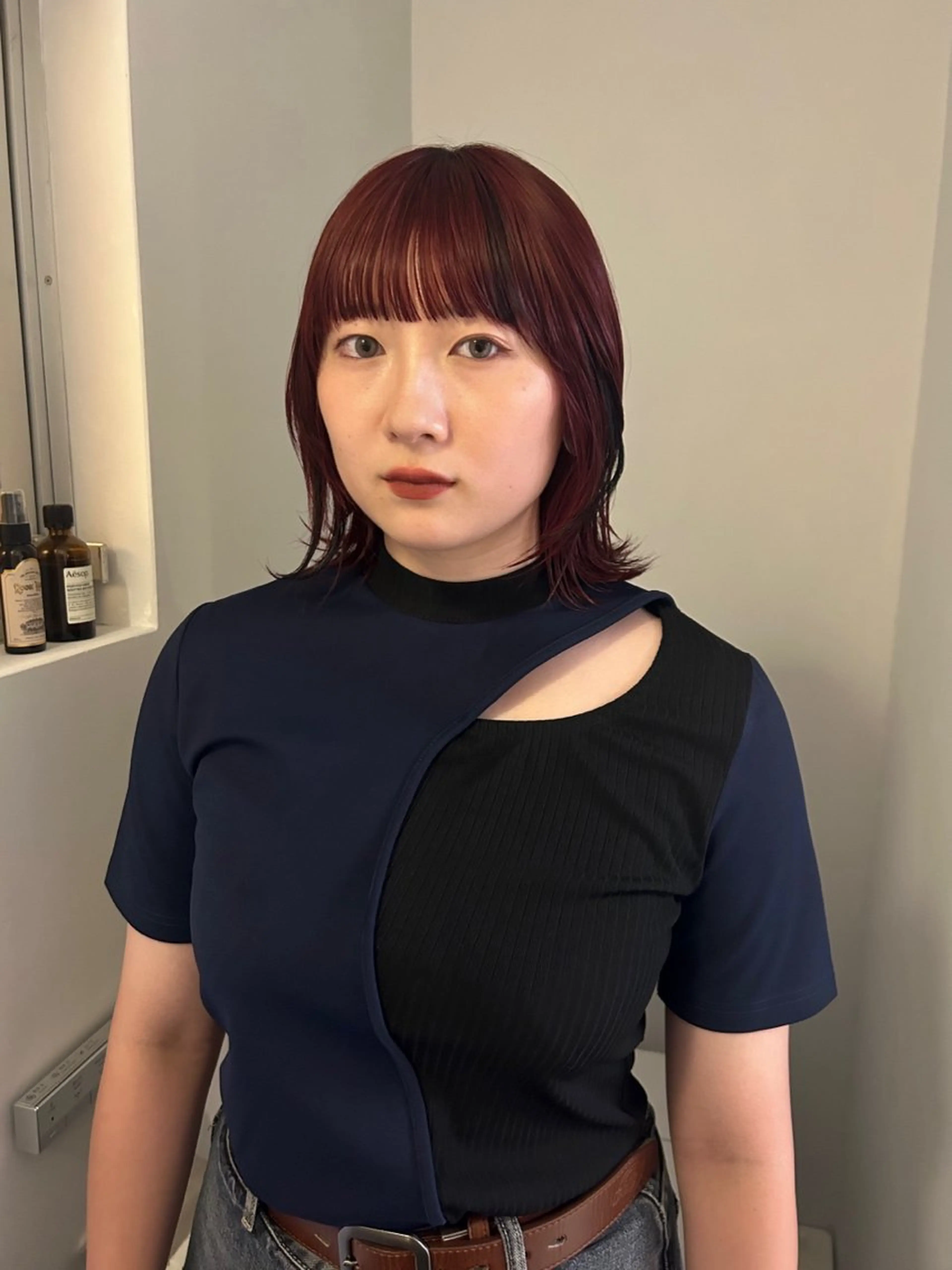 ミディアム Alter所属・layer/透明感 ハイトーン/kanaのヘアスタイル