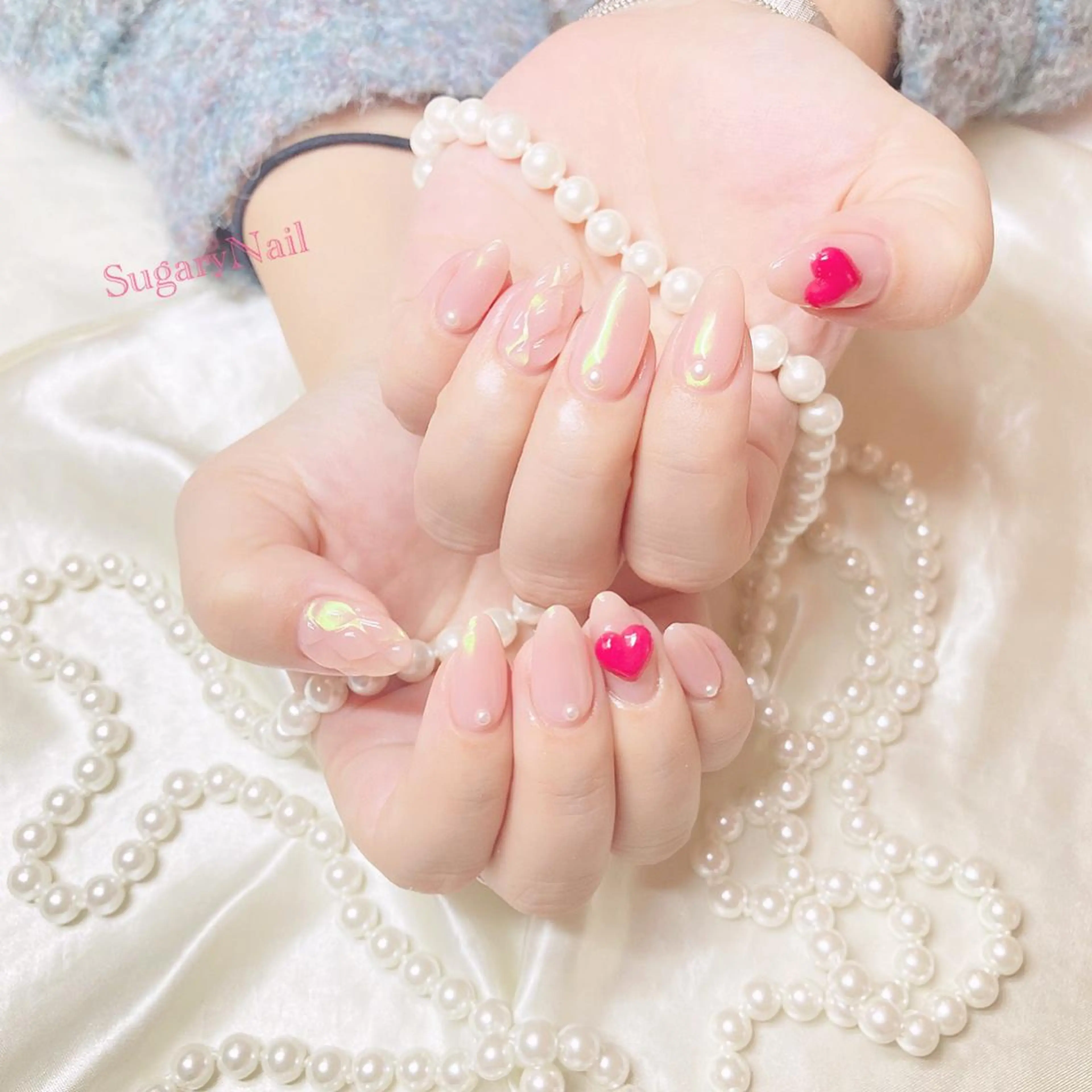 ネイル アートネイル ストーンネイル ハンドネイル SugaryNail Rinaのネイルデザイン