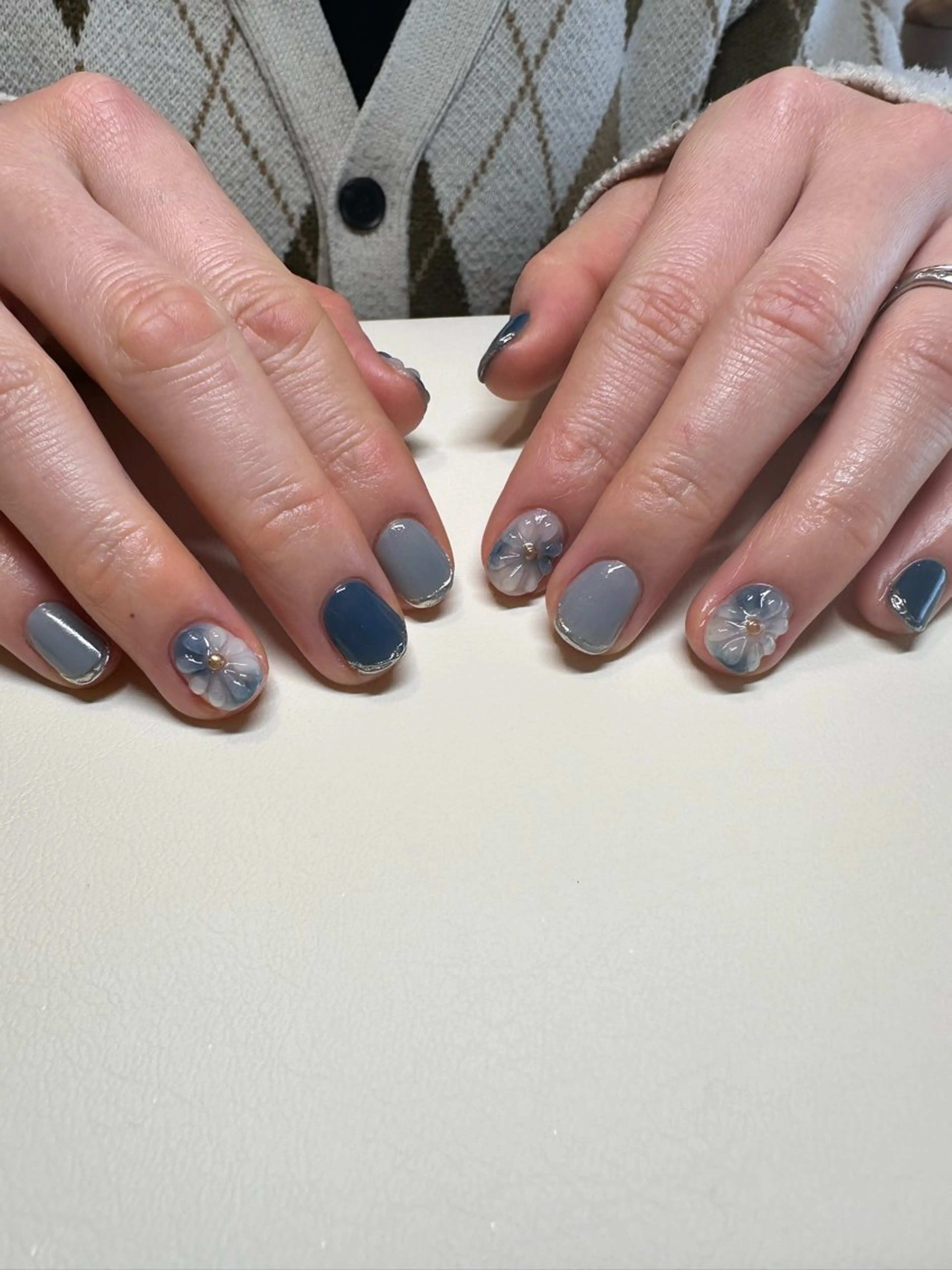 ネイル アートネイル フレンチネイル ミラーネイル nikotnail 小林友美のネイルデザイン