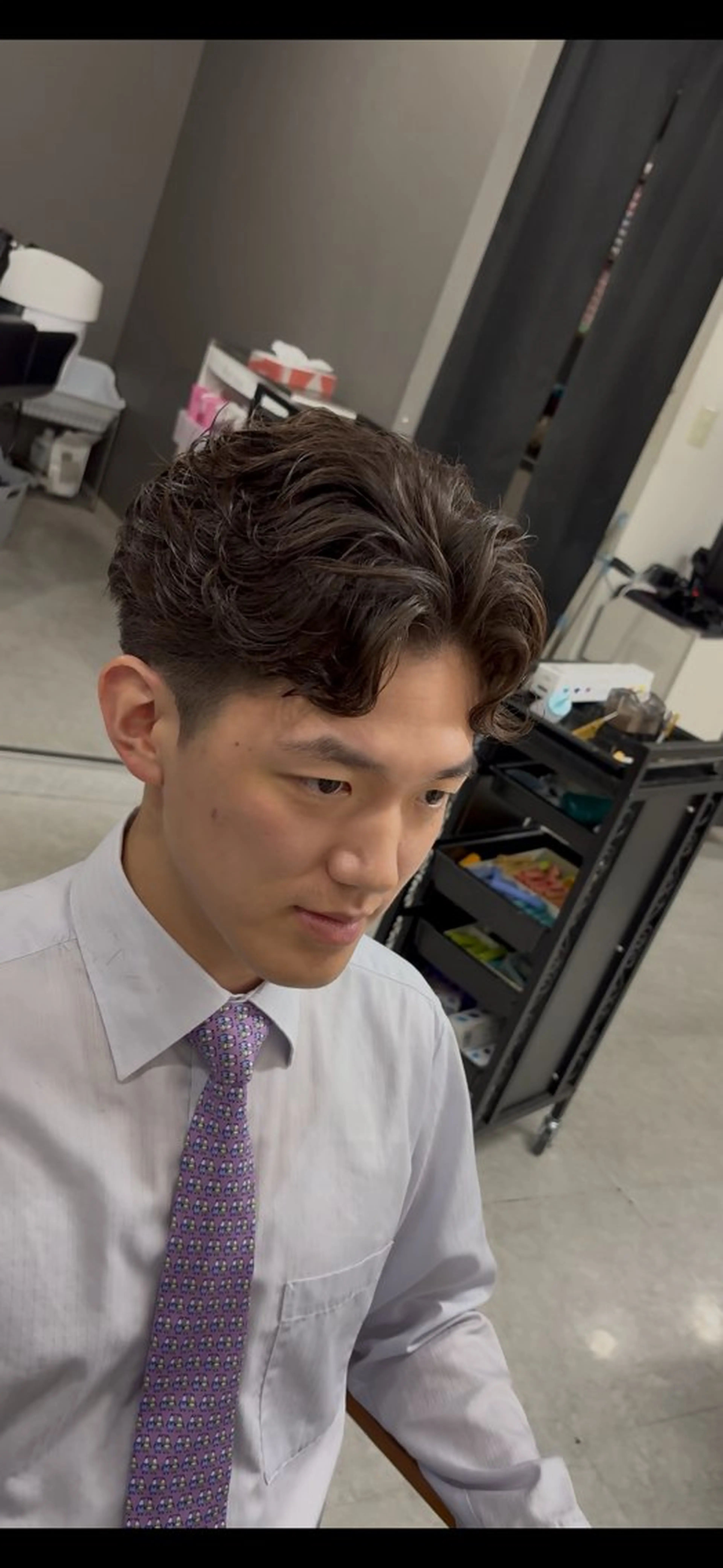 ショート パーマ メンズパーマ特化 園田 楓莉のヘアスタイル