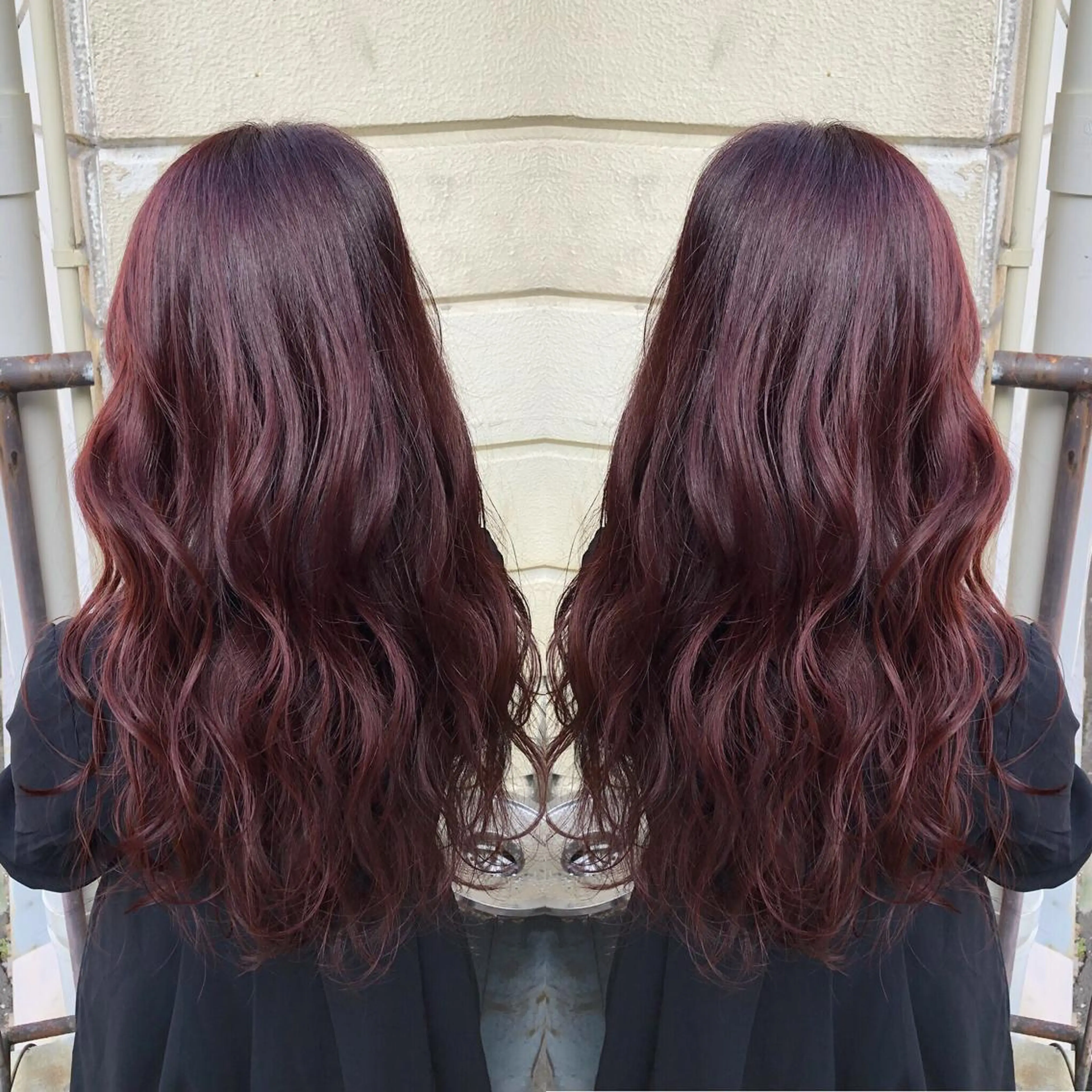 ロング カラー kr2s アメ村のヘアスタイル