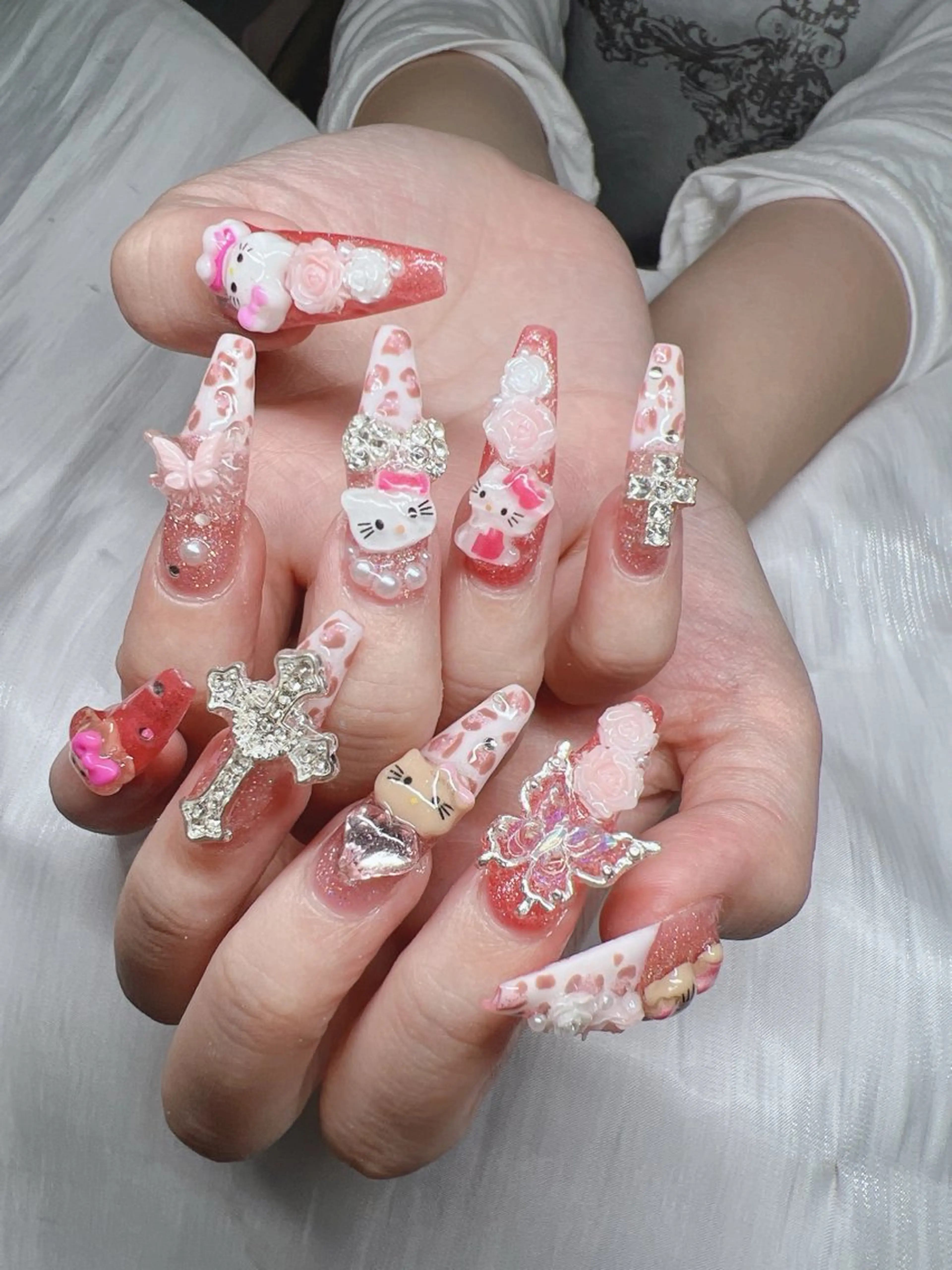 ネイル 長さ出し グラデーション キラキラネイル マグネットネイル ニュアンスネイル ハンドネイル Lee Nails チップ長さだし専門店のネイルデザイン
