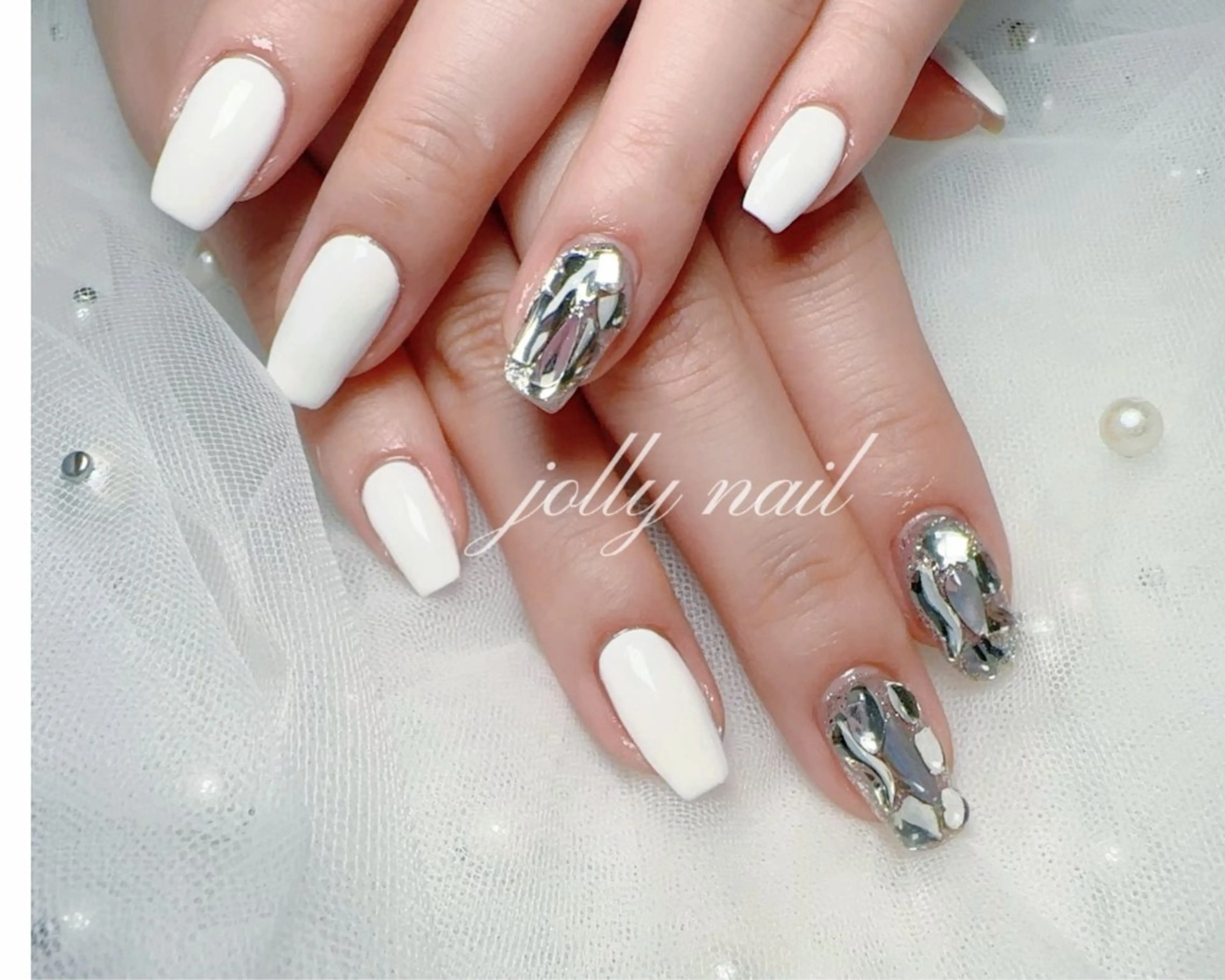 ネイル Jolly チップ長さだしのネイルデザイン