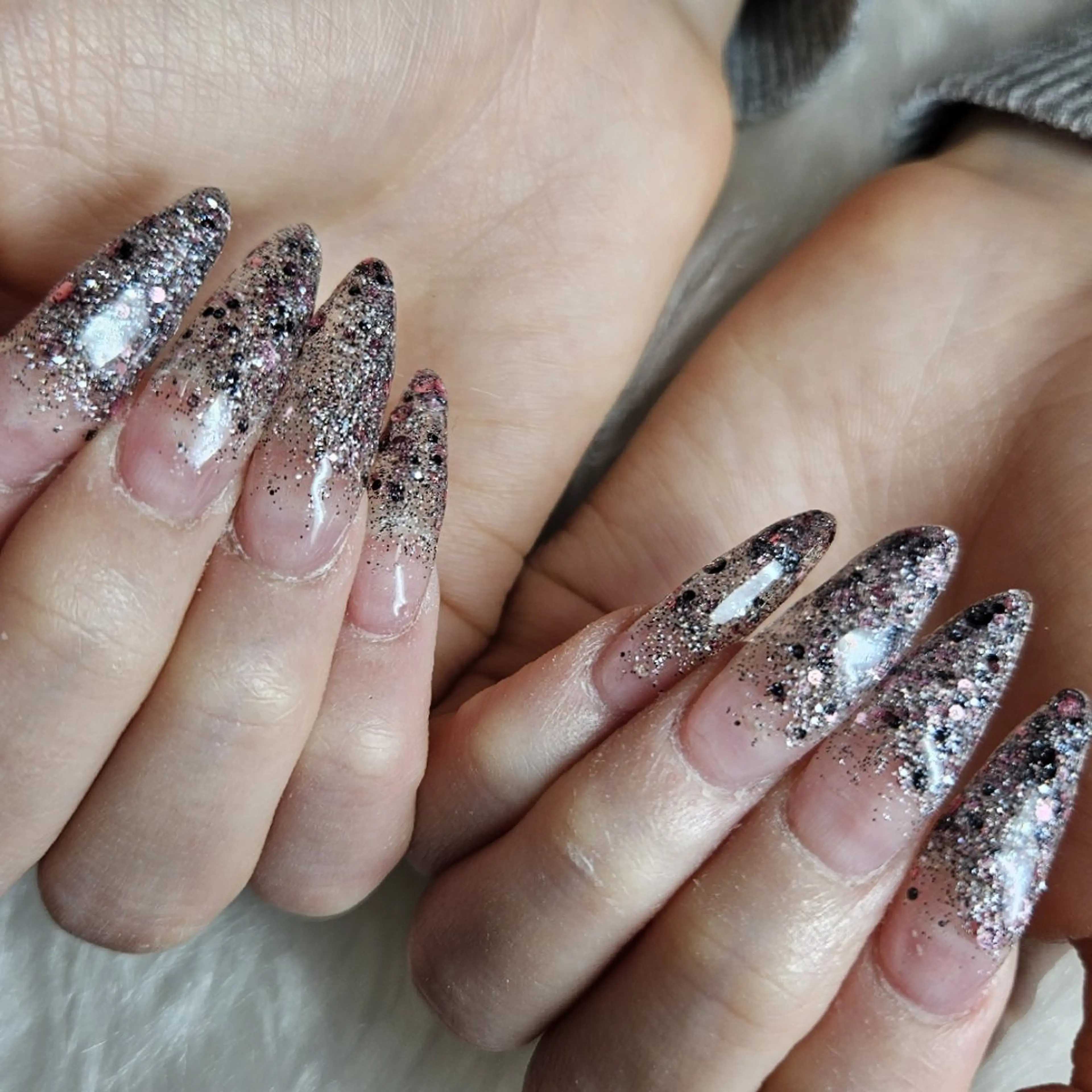 ネイル ラメ(グリッター) ラメグラデーション スカルプネイル NAILSGOGO shibuyaのネイルデザイン