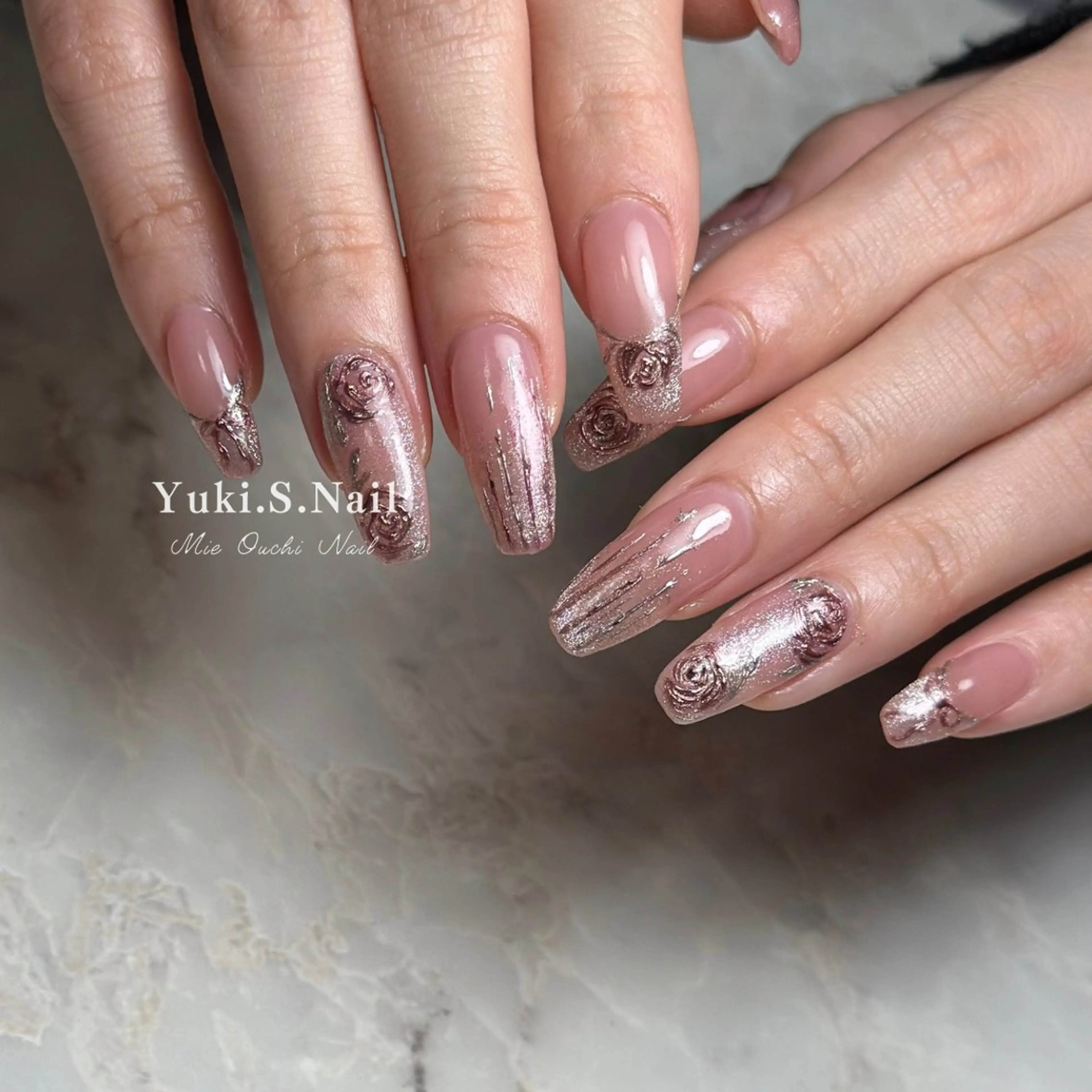 ロング ハンドネイル Yuki S.Nailのネイルデザイン