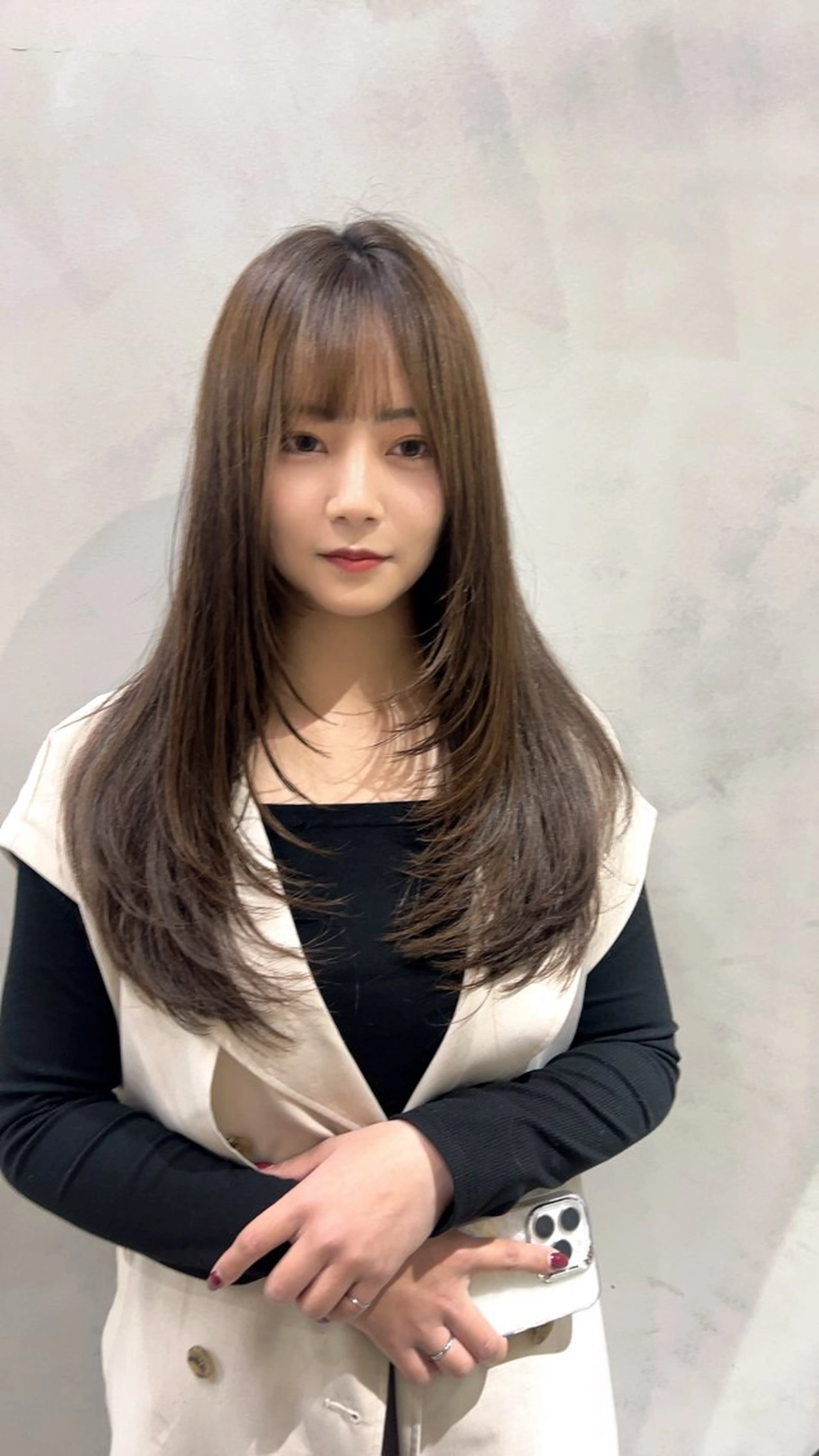 セミロング カラー ヘアアレンジ グレージュ レイヤーカット カット ヘアカラー トリートメント ヘッドスパ ヘアセット 山口 竣也のヘアスタイル